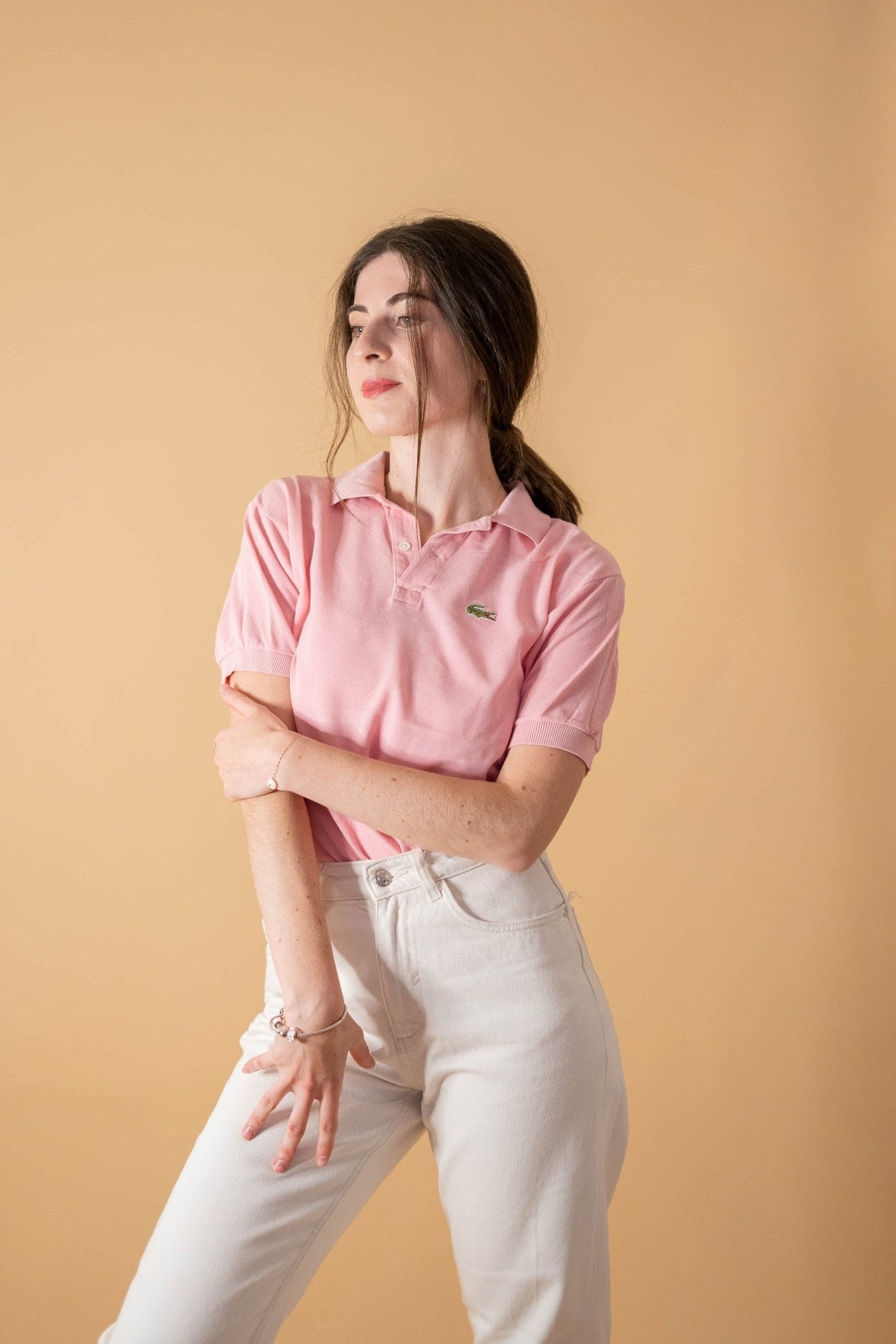 Polo Lacoste Femme 446 - ROSE - XS - amifrip - Friperie en ligne et vêtements vintage