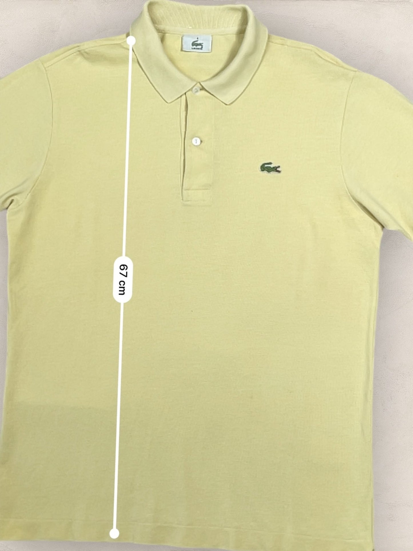 Polo Lacoste homme Ref: 2672 - JAUNE - L - amifrip - Friperie en ligne et vêtements vintage