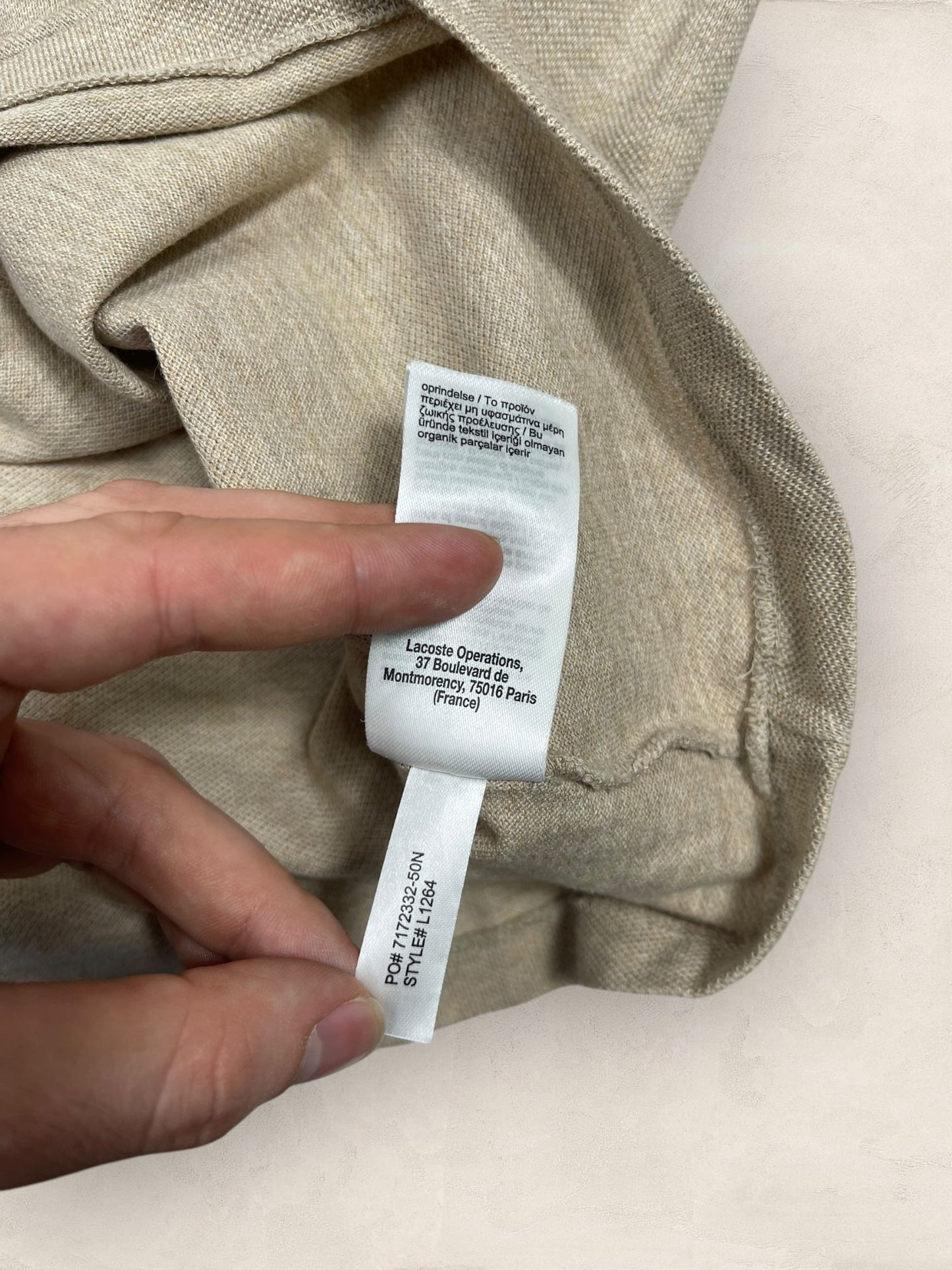 Polo Lacoste homme Ref: 2675 - BEIGE - 2XL - amifrip - Friperie en ligne et vêtements vintage