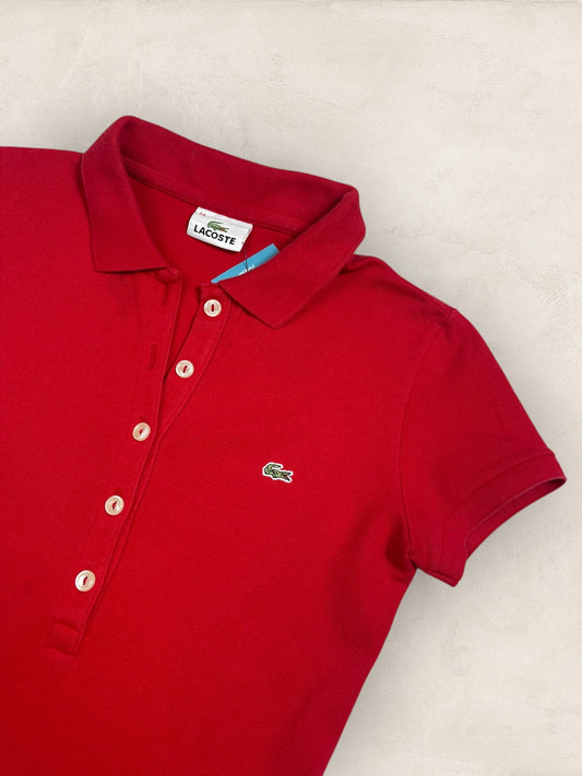 Polo Lacoste Rouge XS Femme Ref: 1122 - Rouge - XS - amifrip - Friperie en ligne et vêtements vintage