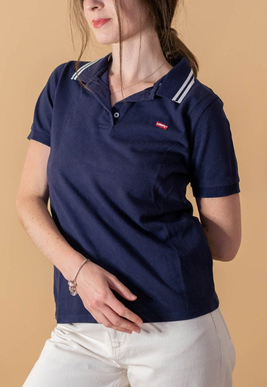Polo Levis Femme 876 - BLEU - XS - amifrip - Friperie en ligne et vêtements vintage