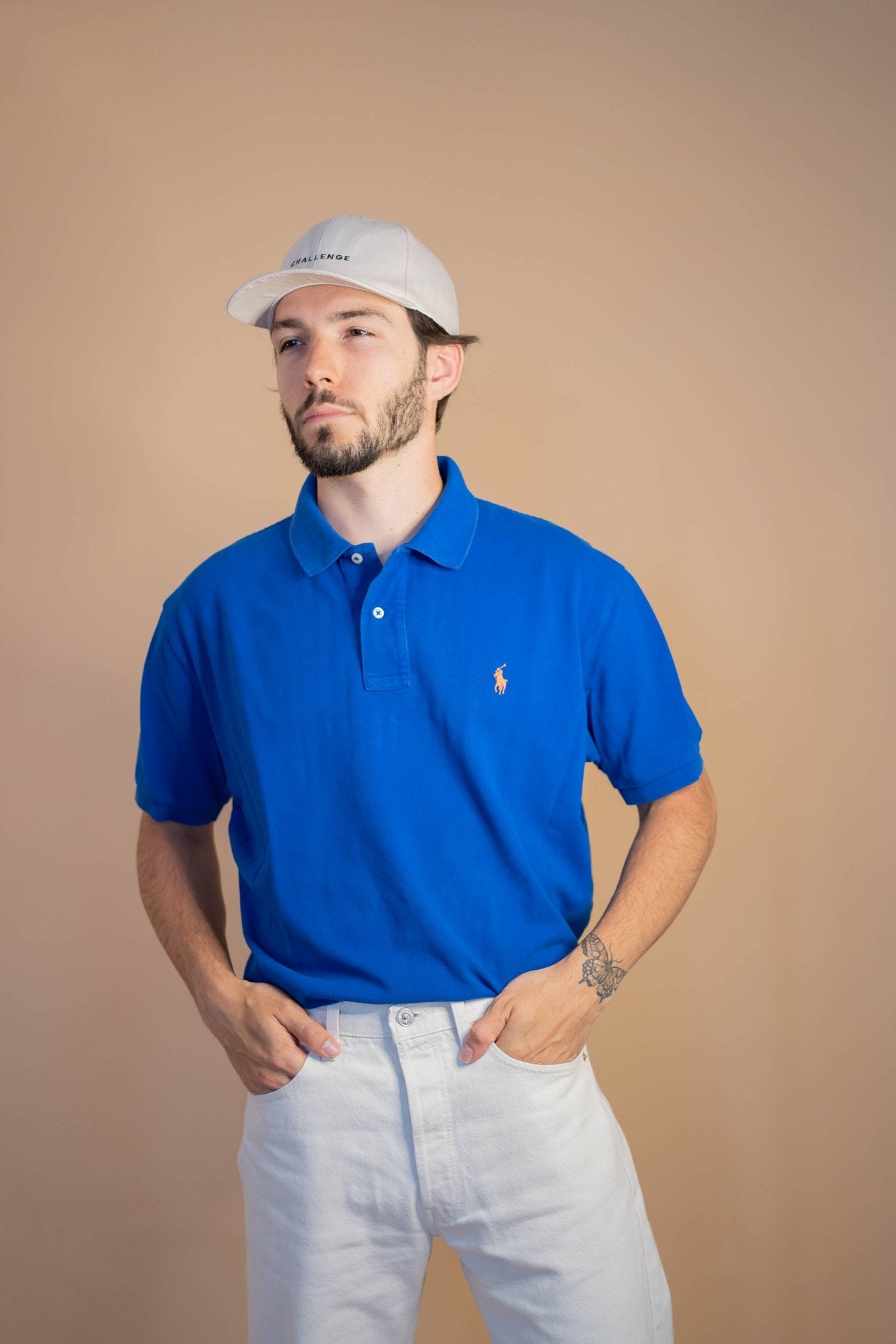 POLO RALPH LAUREN HOMME 353 - BLEU - L - amifrip - Friperie en ligne et vêtements vintage
