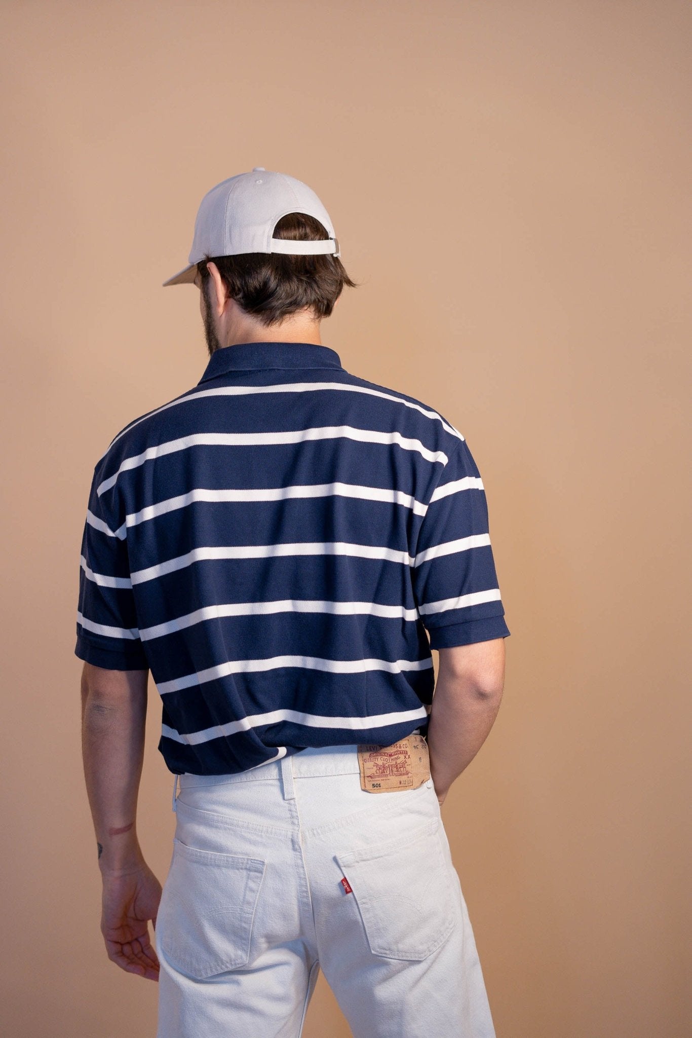 POLO RALPH LAUREN HOMME 883 - BLEU/BLANC - L - amifrip - Friperie en ligne et vêtements vintage