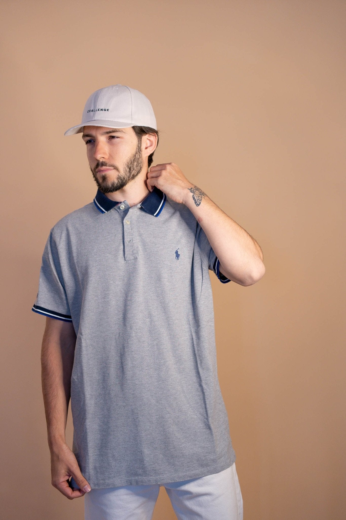POLO RALPH LAUREN HOMME 884 - GRIS - XL - amifrip - Friperie en ligne et vêtements vintage