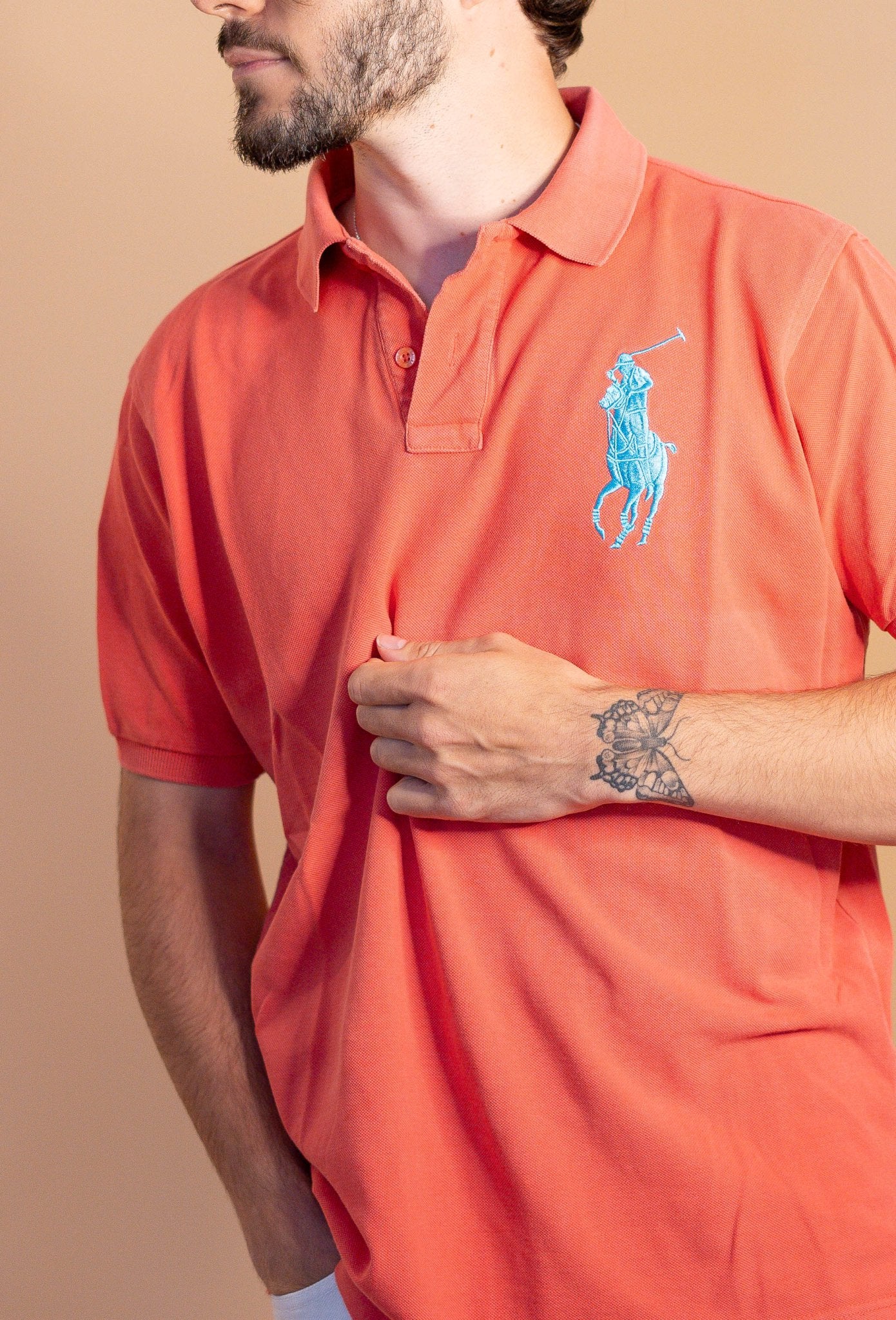 POLO RALPH LAUREN HOMME 885 - ORANGE - XL - amifrip - Friperie en ligne et vêtements vintage