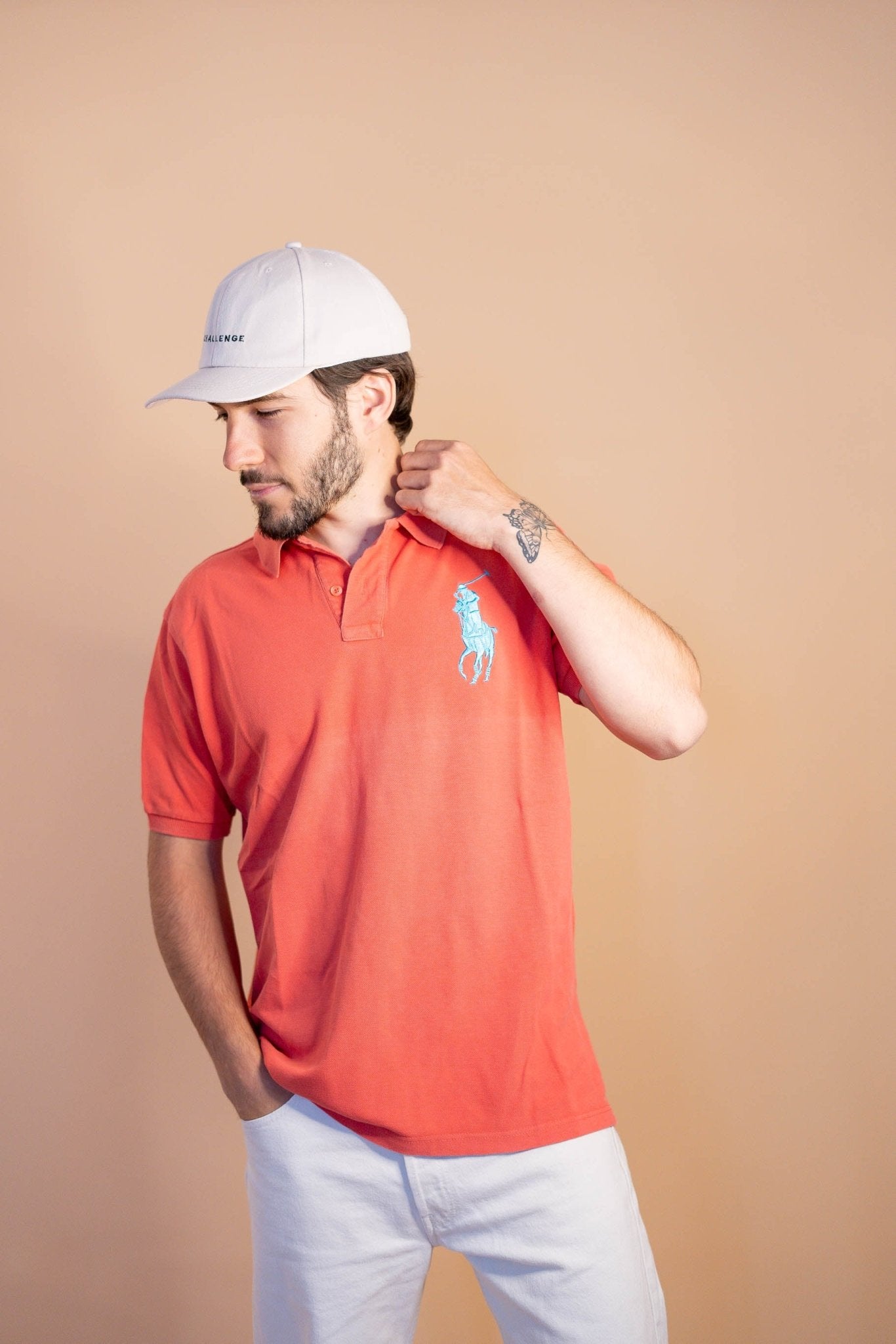 POLO RALPH LAUREN HOMME 885 - ORANGE - XL - amifrip - Friperie en ligne et vêtements vintage