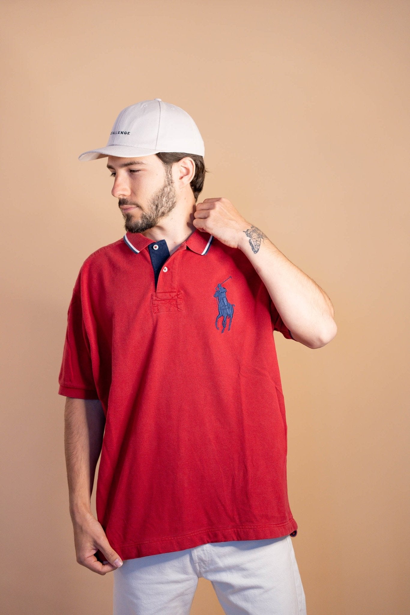 POLO RALPH LAUREN HOMME 886 - ROUGE - XL - amifrip - Friperie en ligne et vêtements vintage