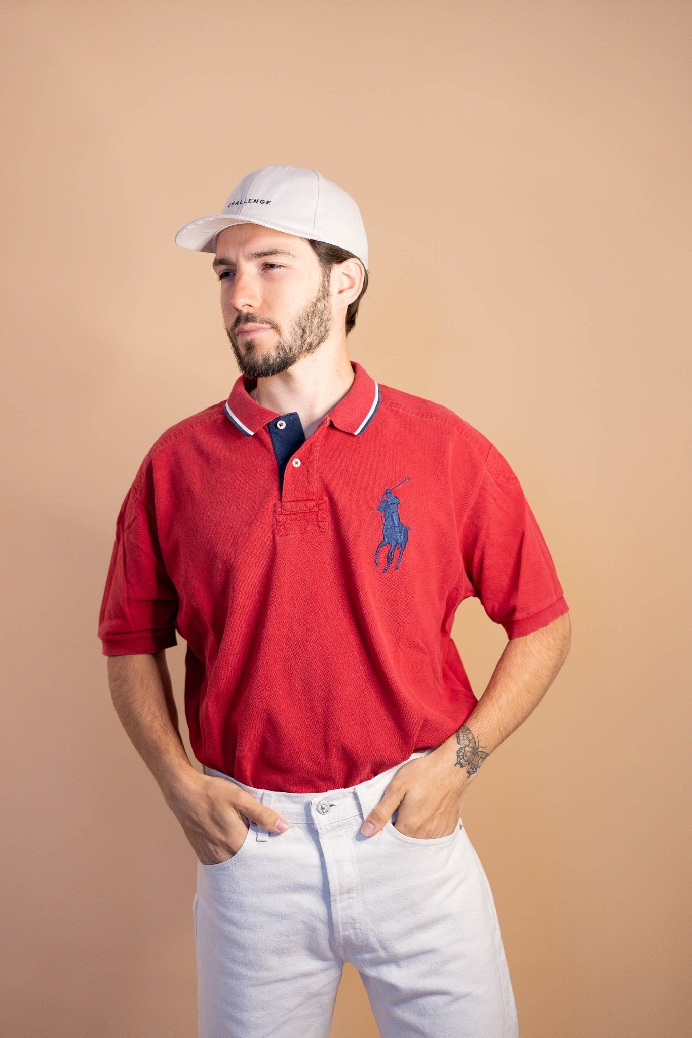 POLO RALPH LAUREN HOMME 886 - ROUGE - XL - amifrip - Friperie en ligne et vêtements vintage