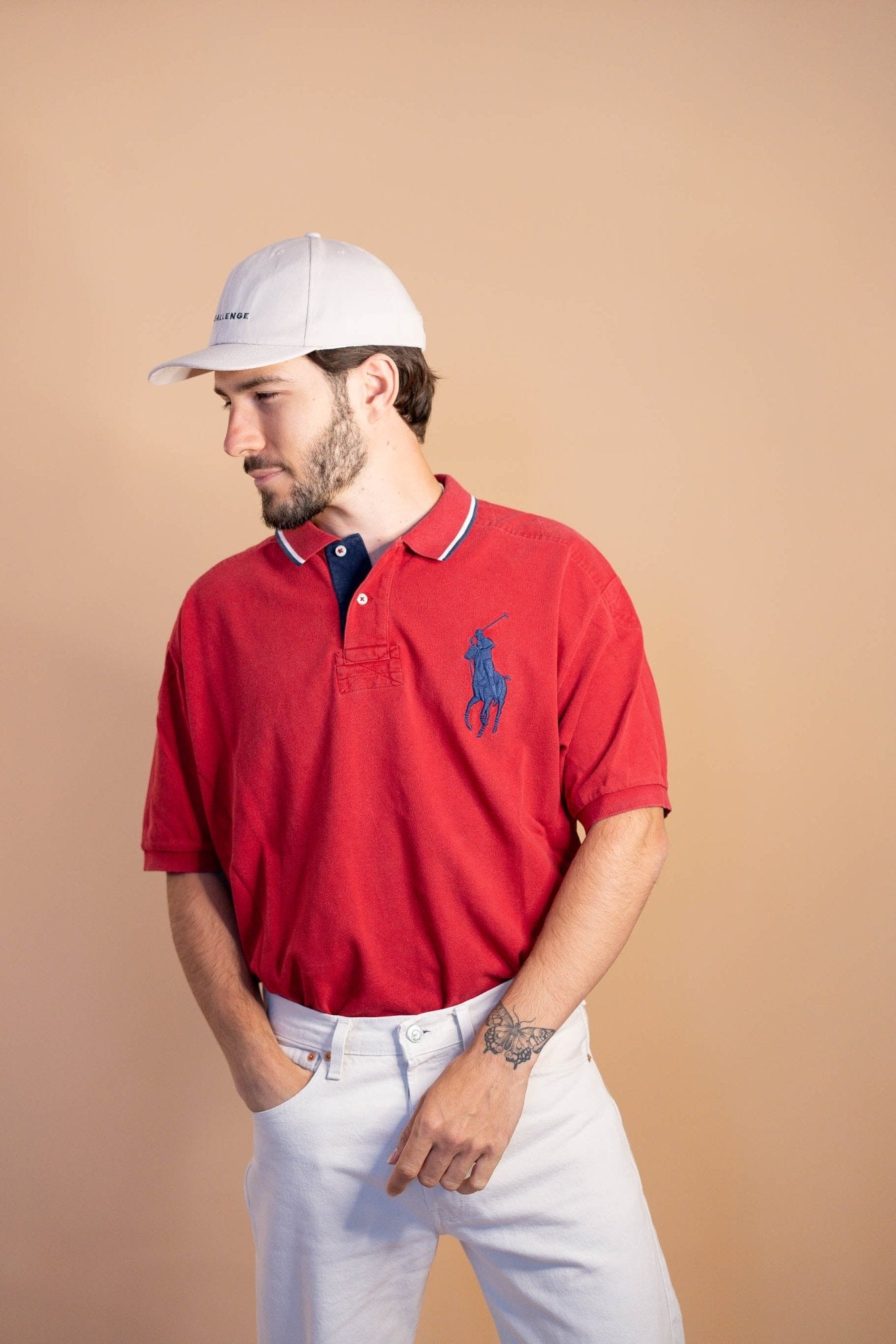 POLO RALPH LAUREN HOMME 886 - ROUGE - XL - amifrip - Friperie en ligne et vêtements vintage
