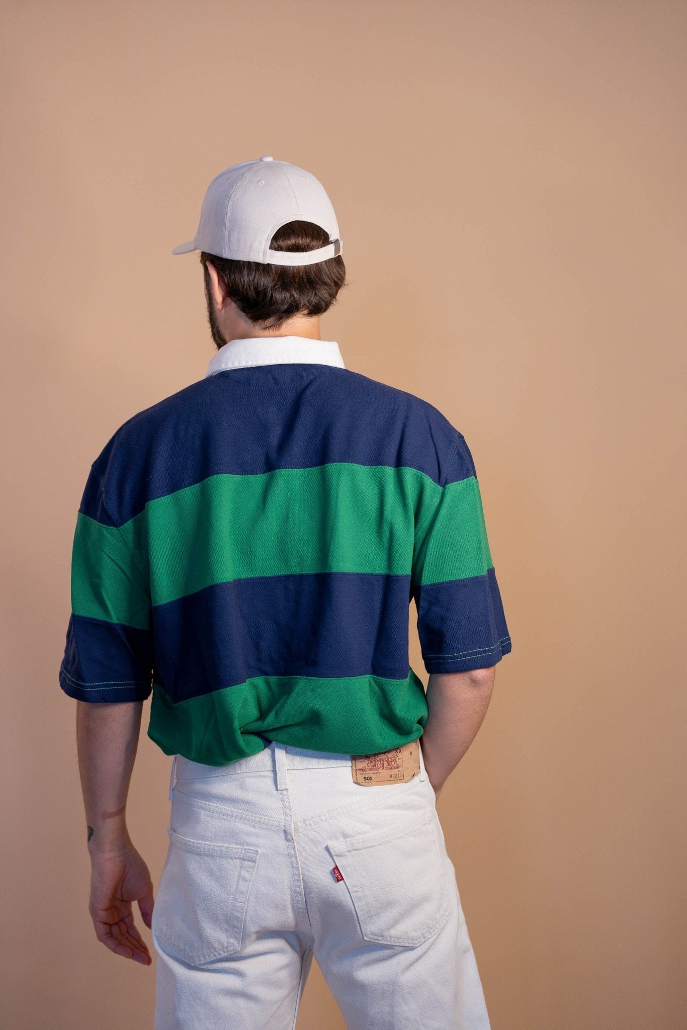 POLO RALPH LAUREN HOMME 889 - VERT/BLEU - L - amifrip - Friperie en ligne et vêtements vintage
