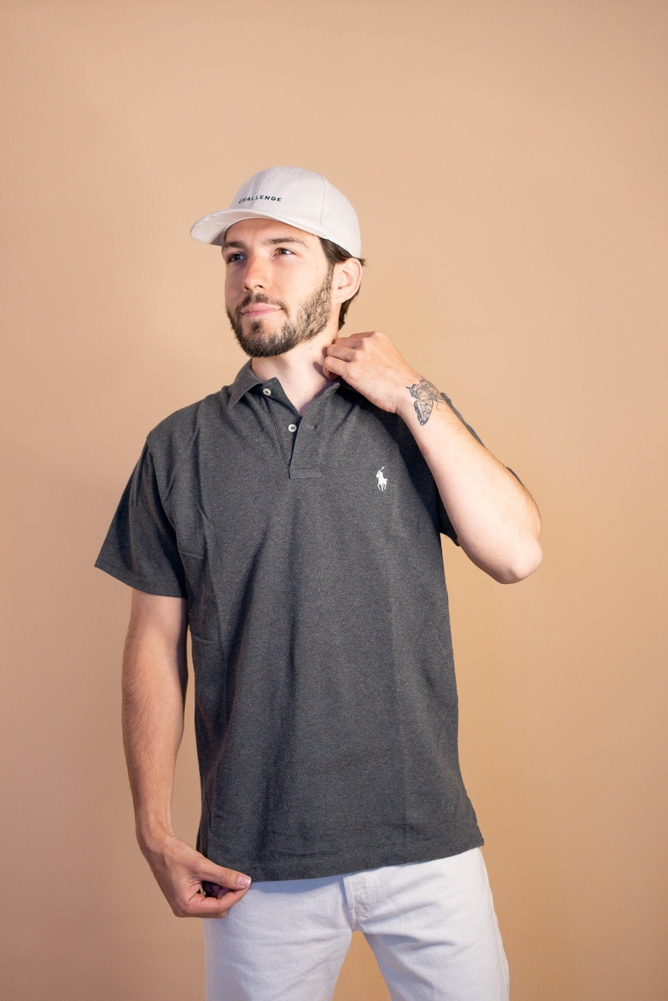 POLO RALPH LAUREN HOMME 891 - GRIS - S - amifrip - Friperie en ligne et vêtements vintage