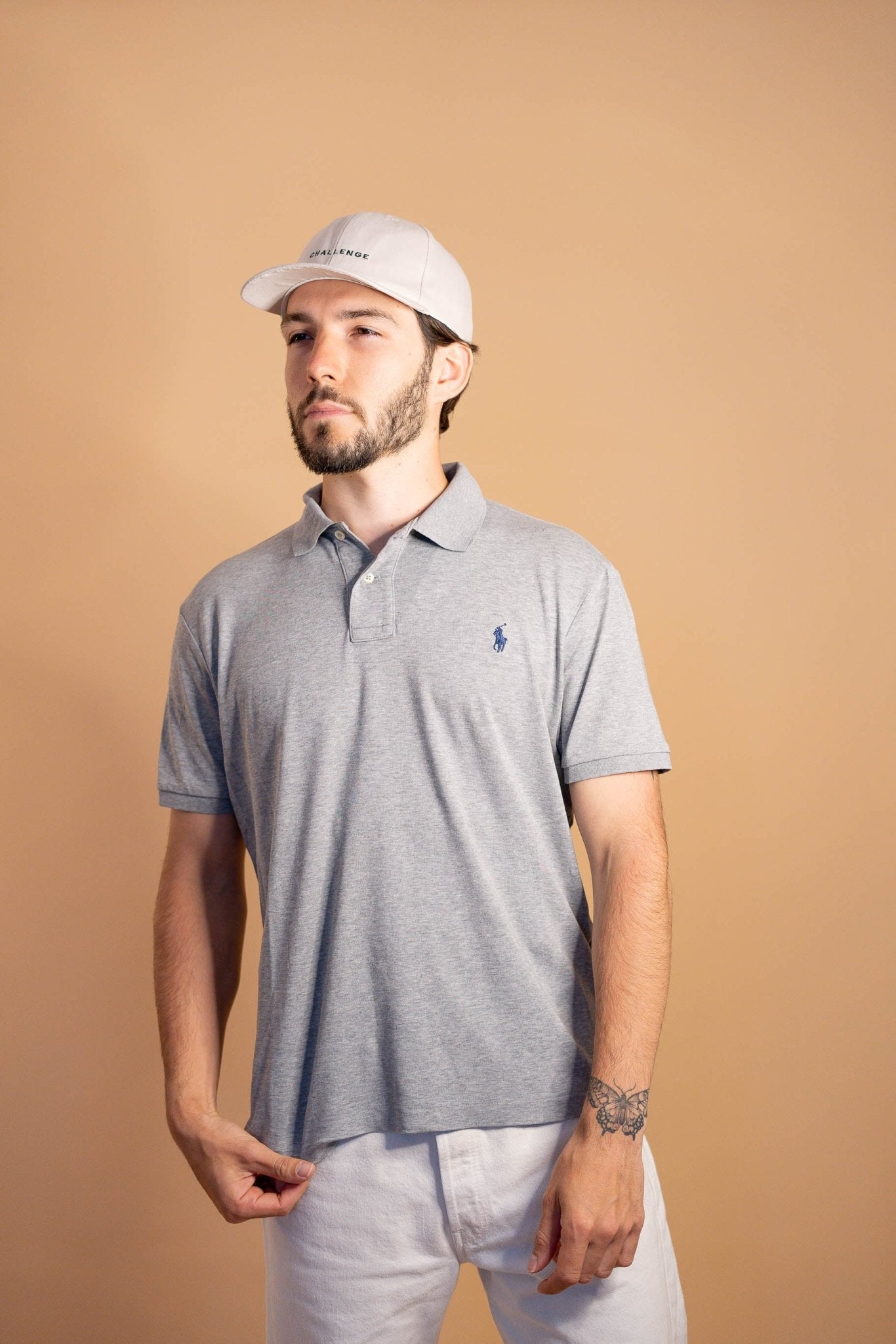 POLO RALPH LAUREN HOMME 893 - GRIS - M - amifrip - Friperie en ligne et vêtements vintage