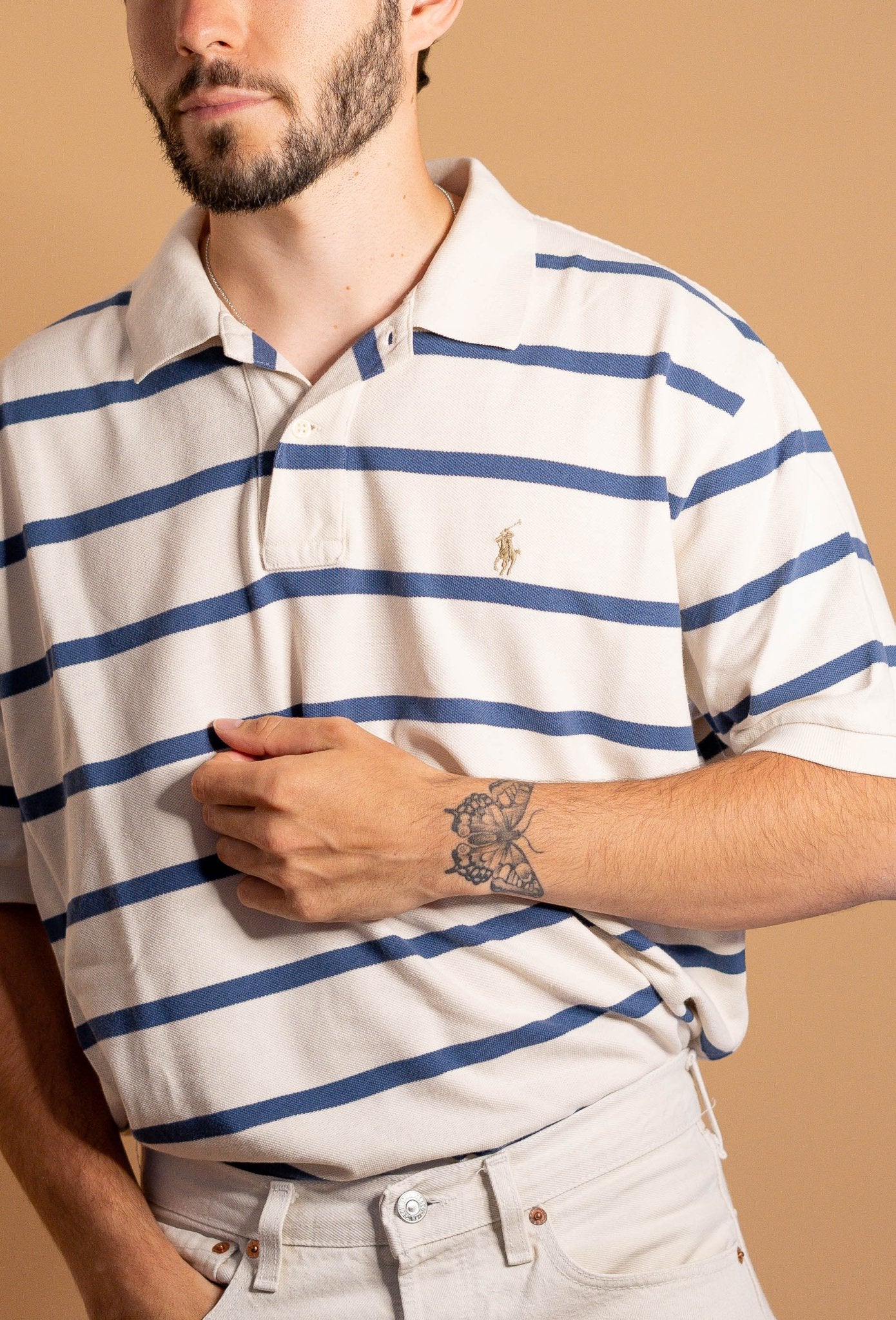 POLO RALPH LAUREN HOMME 900 - BEIGE - XL - amifrip - Friperie en ligne et vêtements vintage