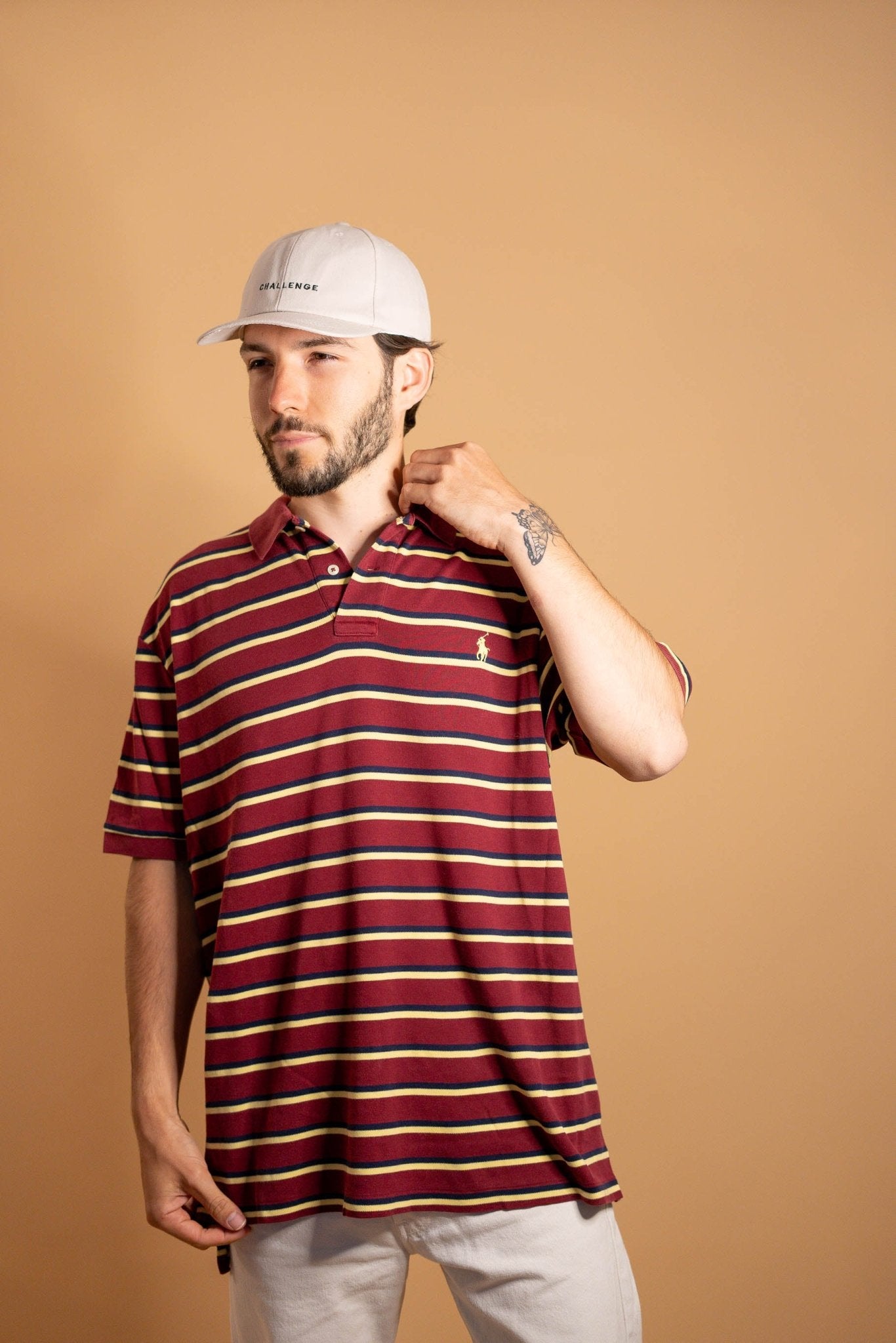 POLO RALPH LAUREN HOMME 901 - BORDEAUX - L - amifrip - Friperie en ligne et vêtements vintage