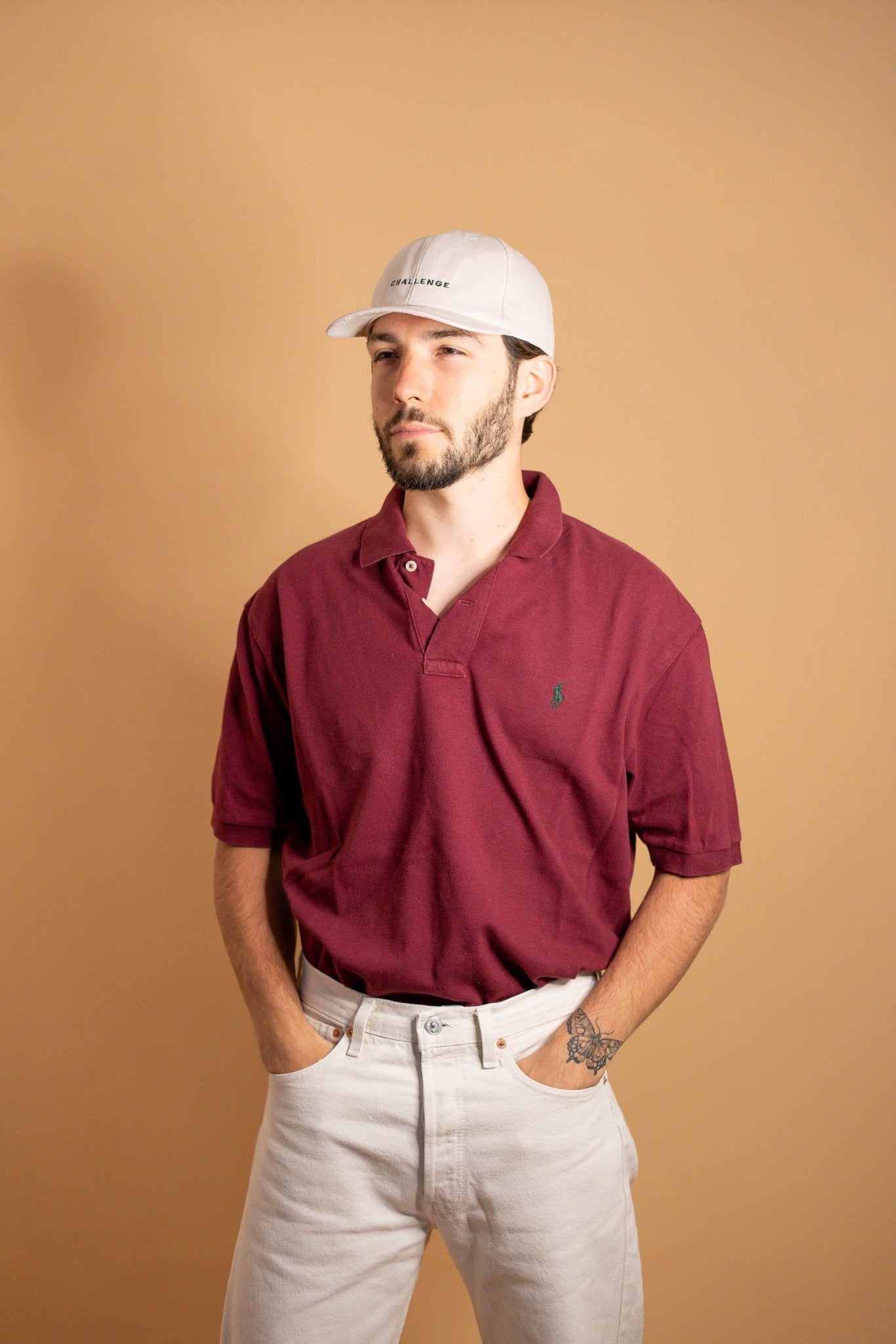POLO RALPH LAUREN HOMME 903 - BORDEAUX - L - amifrip - Friperie en ligne et vêtements vintage