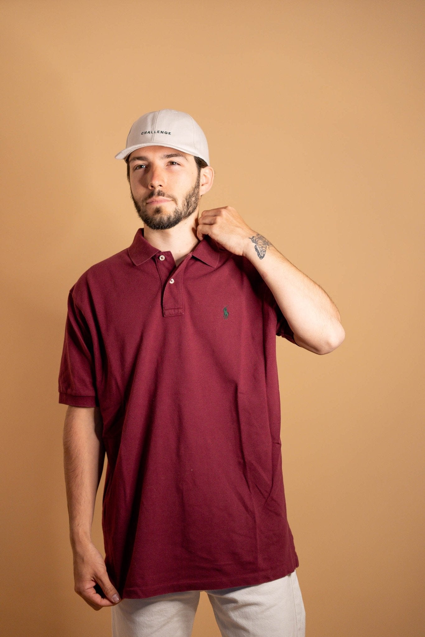 POLO RALPH LAUREN HOMME 903 - BORDEAUX - L - amifrip - Friperie en ligne et vêtements vintage