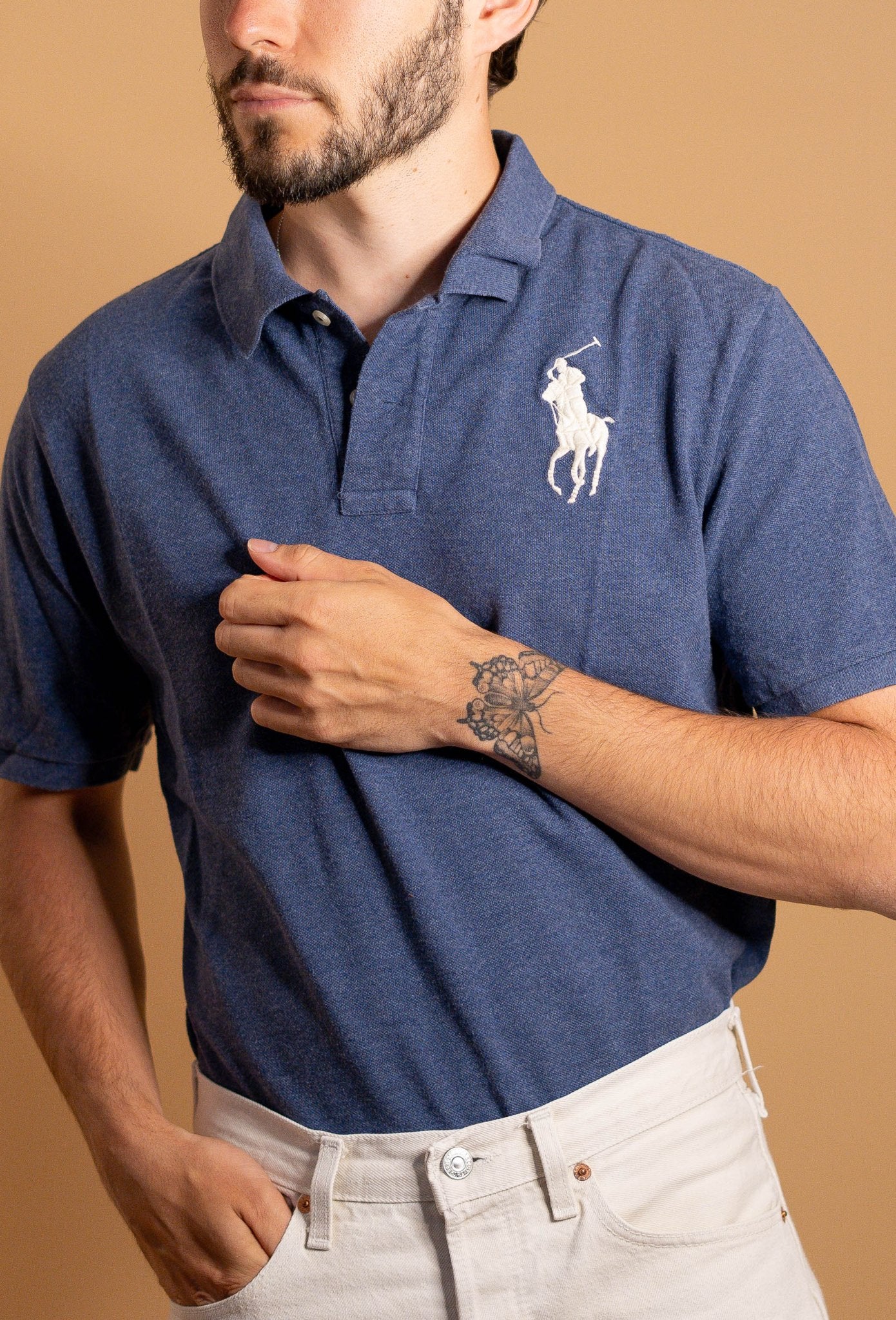 POLO RALPH LAUREN HOMME 904 - BLEU - S - amifrip - Friperie en ligne et vêtements vintage