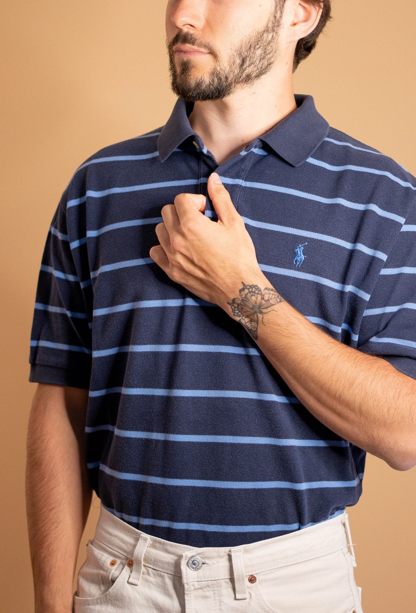 POLO RALPH LAUREN HOMME 905 - BLEU - L - amifrip - Friperie en ligne et vêtements vintage