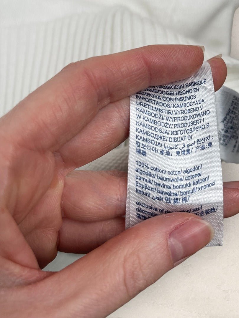 Pull 1/4 zip, Demi - zip Tommy Hilfiger - Femme S Over size - Blanc - Coton - Très bon état - Ts0240 - amifrip