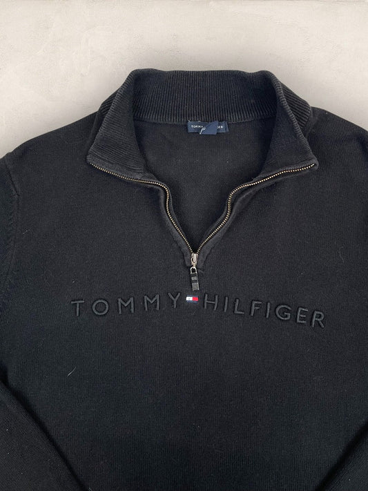 Pull 1/4 zip Tommy Hilfiger - femme Xl - Noir - Coton - Vl0316 - XL - amifrip