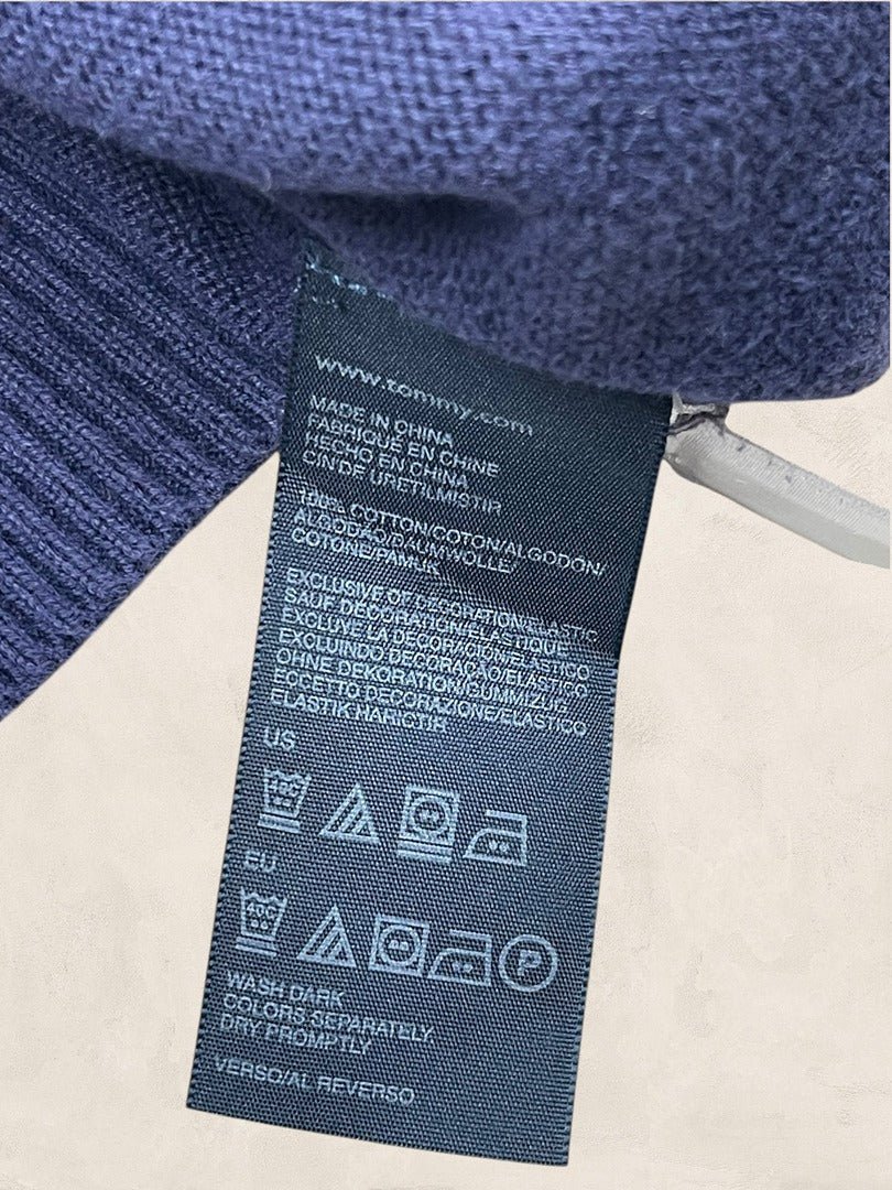 Pull 1/4 zip Tommy Hilfiger - homme Xxl - Bleu marine - Coton - Très bon état - Ts0170 - amifrip