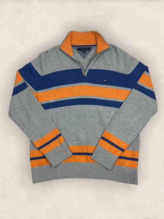 Pull 1/4 zip Tommy Hilfiger - L - Gris - Coton - Tbe - Ts0248 - amifrip