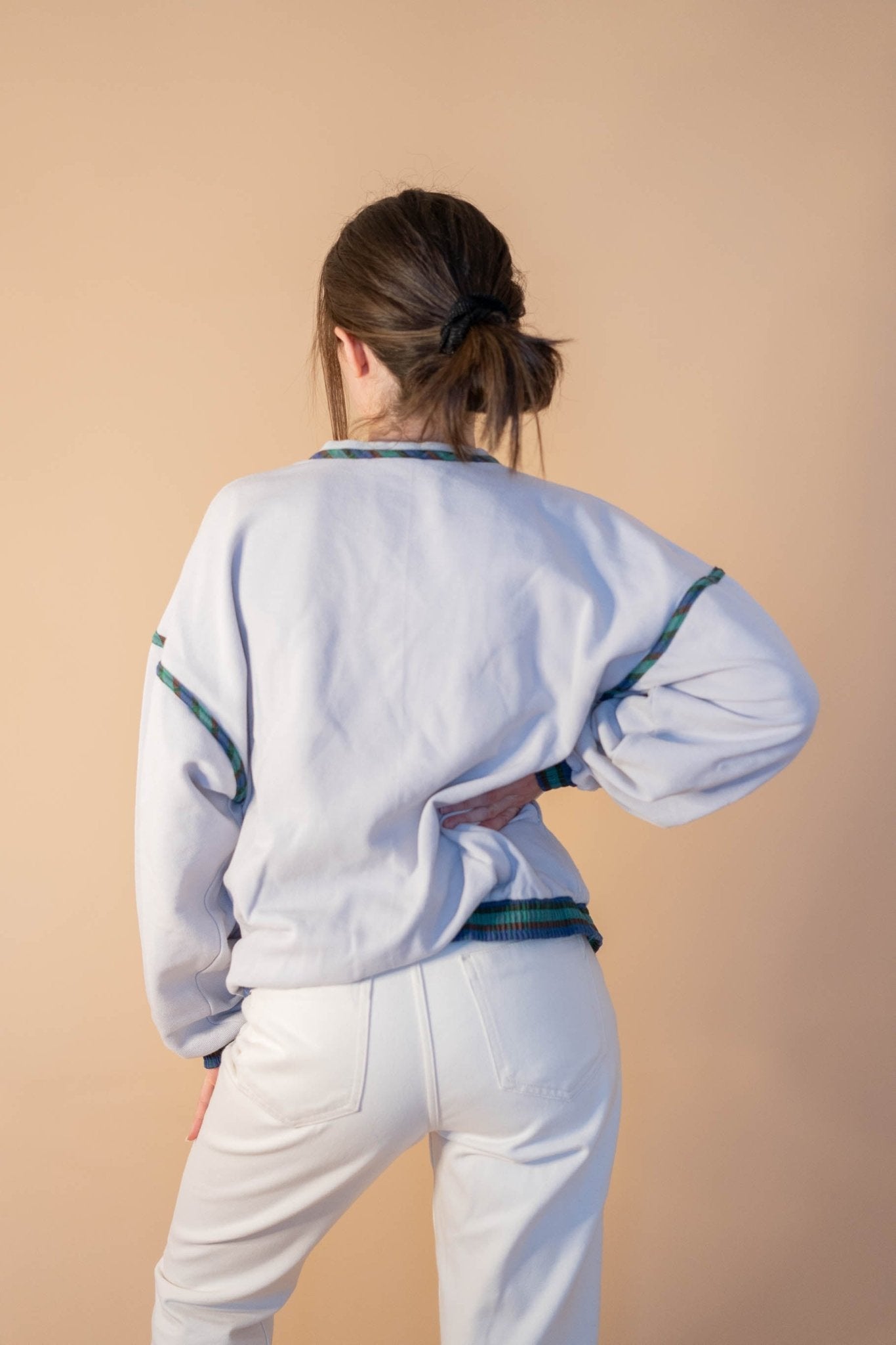 Pull Adidas Vintage Femme 851 - BLANC - L - amifrip - Friperie en ligne et vêtements vintage