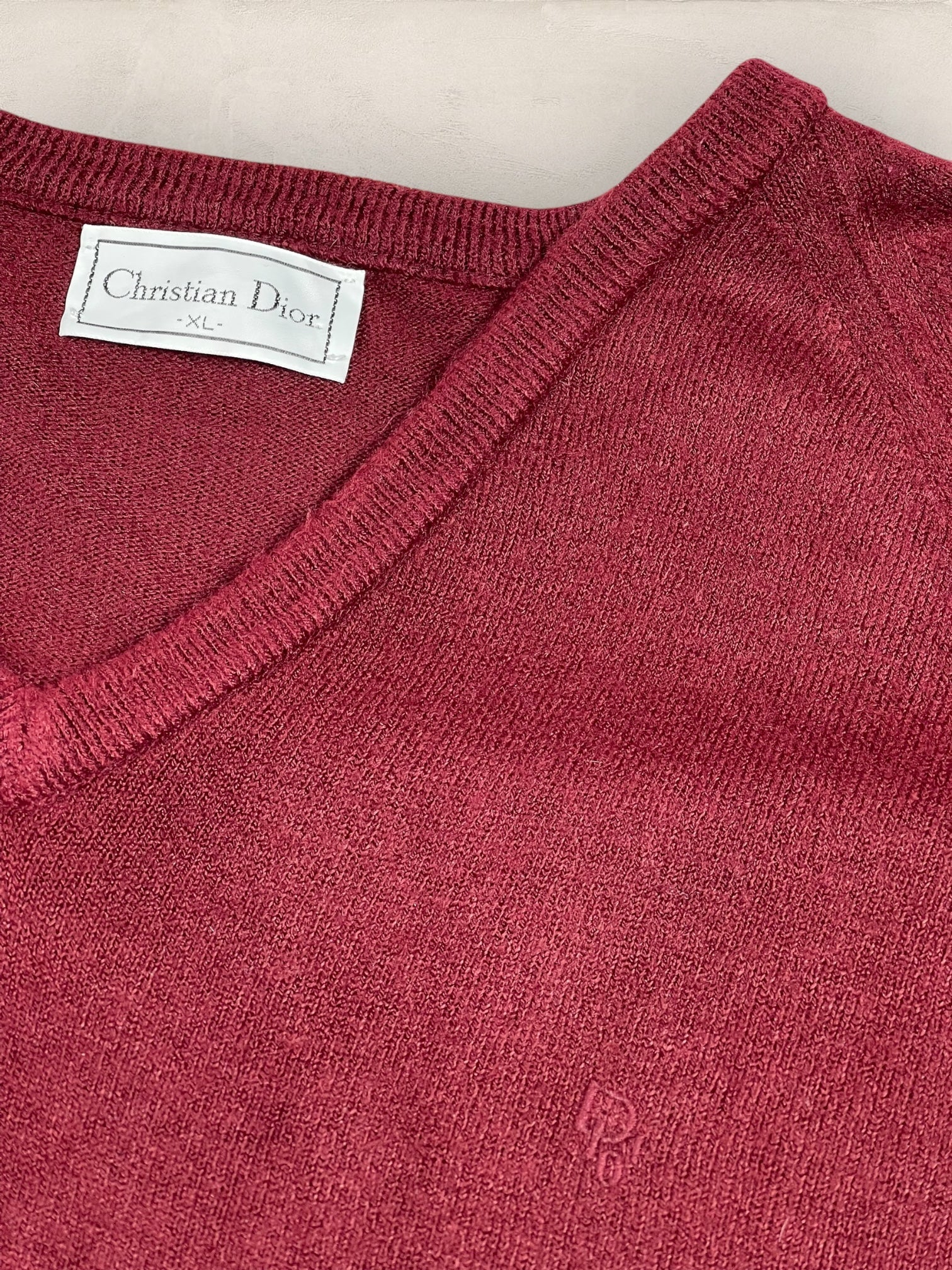 Pull Christian Dior Ref: 2533 - BORDEAUX - XL - amifrip - Friperie en ligne et vêtements vintage