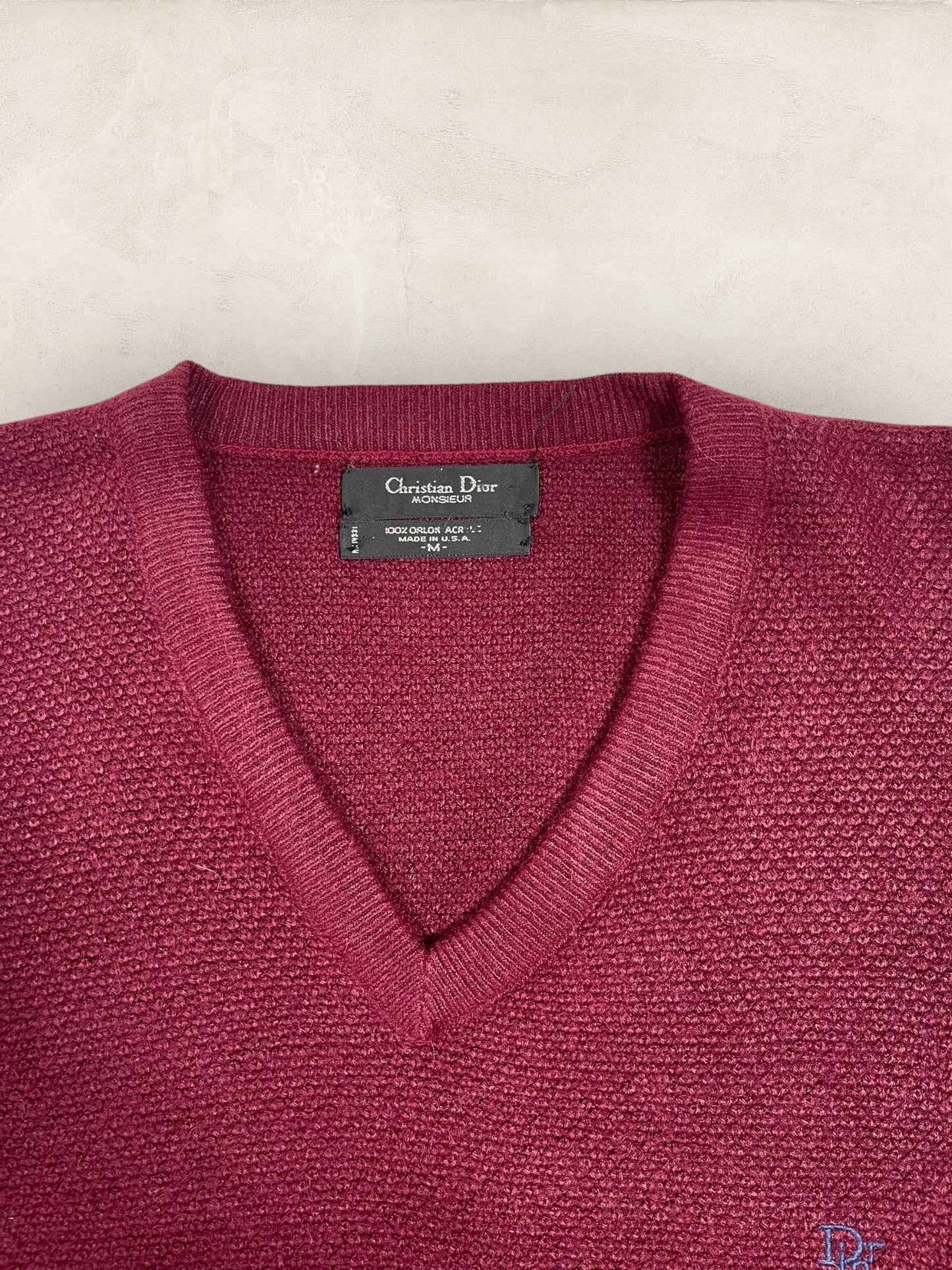 Pull Christian Dior Ref: 2534 - BORDEAUX - M - amifrip - Friperie en ligne et vêtements vintage