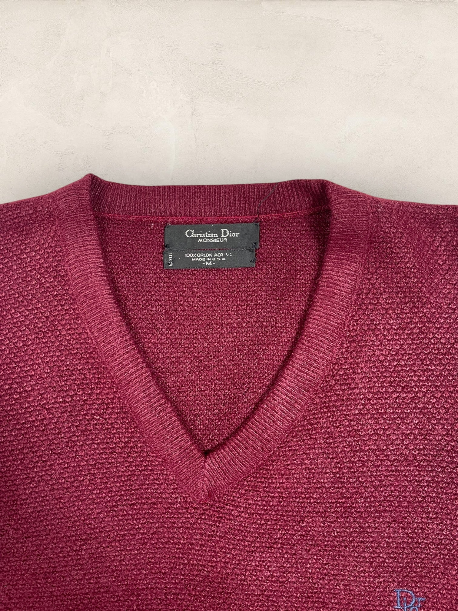 Pull Christian Dior Ref: 2534 - BORDEAUX - M - amifrip - Friperie en ligne et vêtements vintage