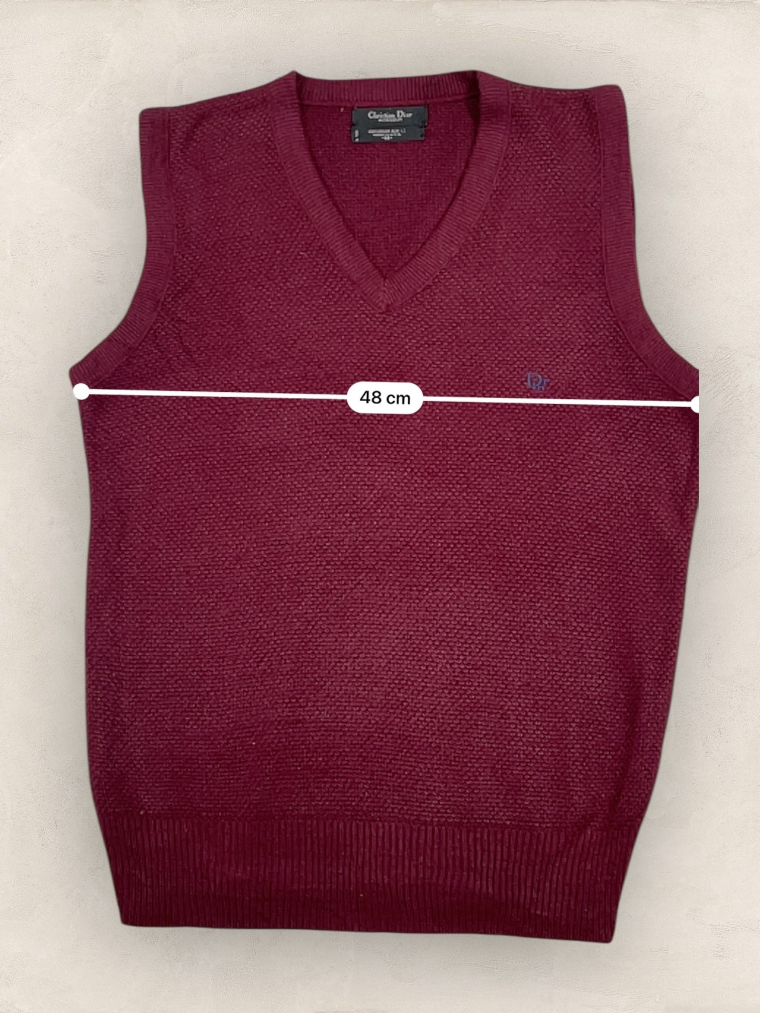 Pull Christian Dior Ref: 2534 - BORDEAUX - M - amifrip - Friperie en ligne et vêtements vintage