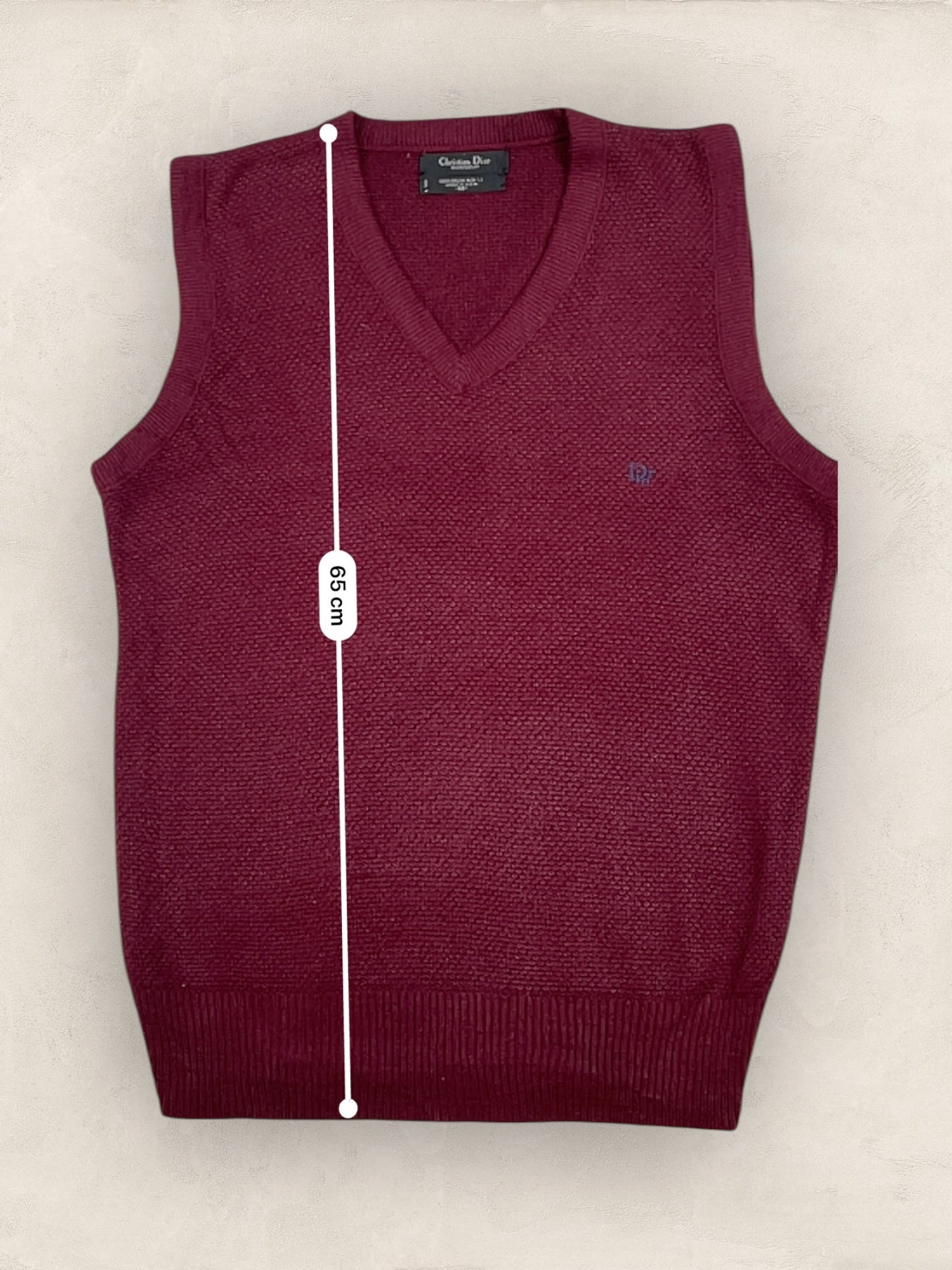 Pull Christian Dior Ref: 2534 - BORDEAUX - M - amifrip - Friperie en ligne et vêtements vintage