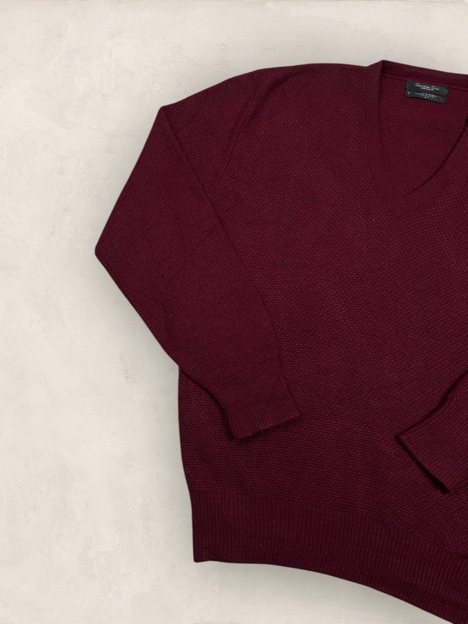Pull Christian Dior Ref: 2535 - BORDEAUX - L - amifrip - Friperie en ligne et vêtements vintage