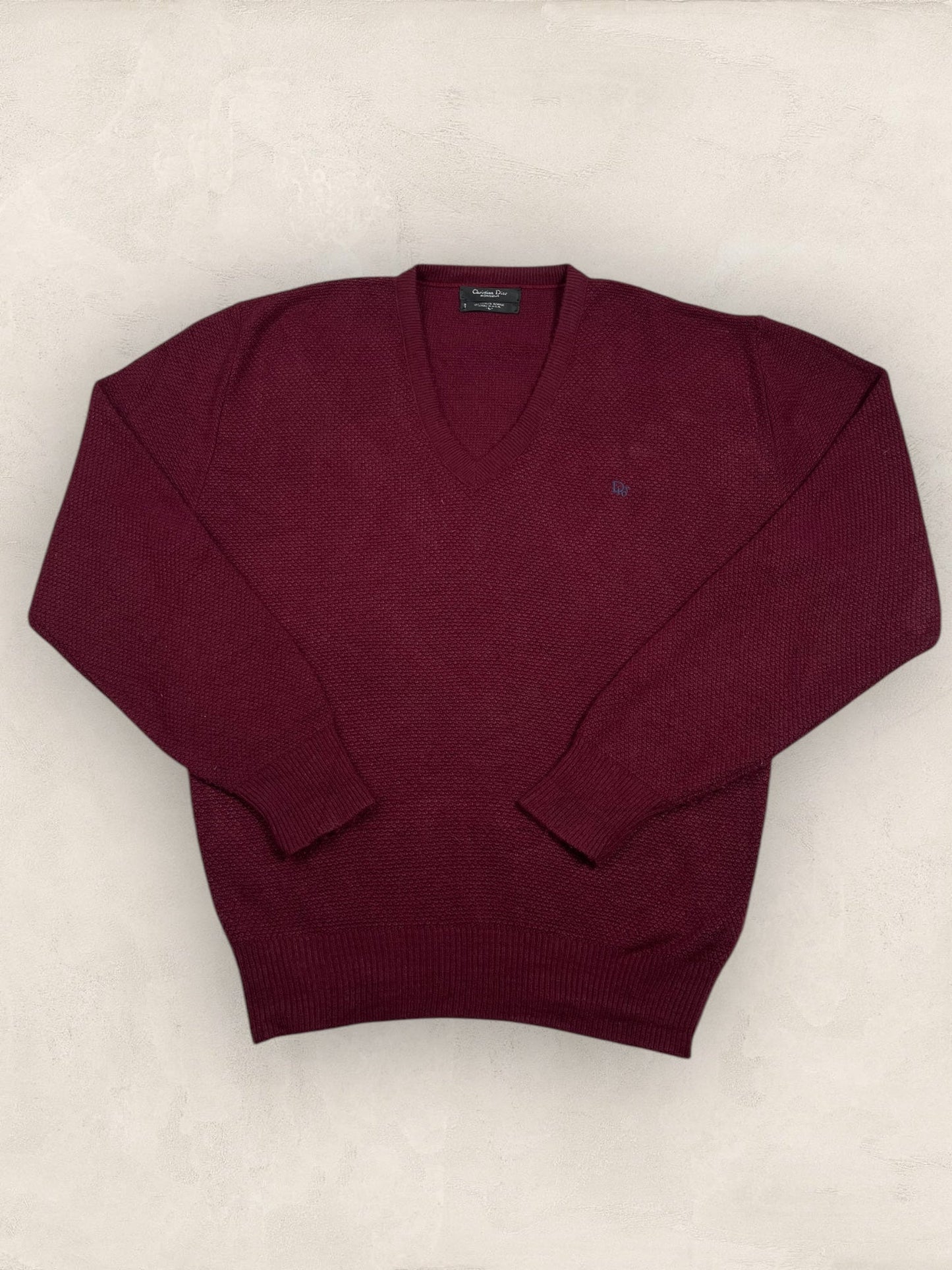 Pull Christian Dior Ref: 2535 - BORDEAUX - L - amifrip - Friperie en ligne et vêtements vintage