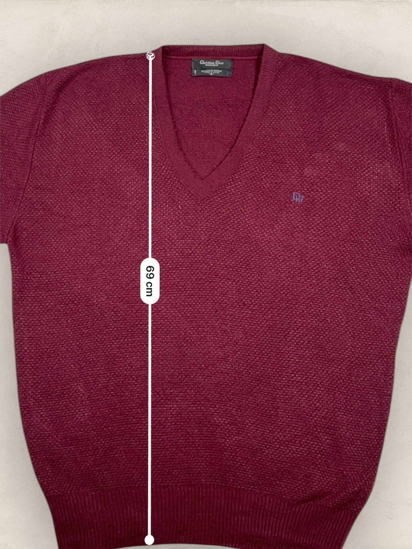 Pull Christian Dior Ref: 2535 - BORDEAUX - L - amifrip - Friperie en ligne et vêtements vintage