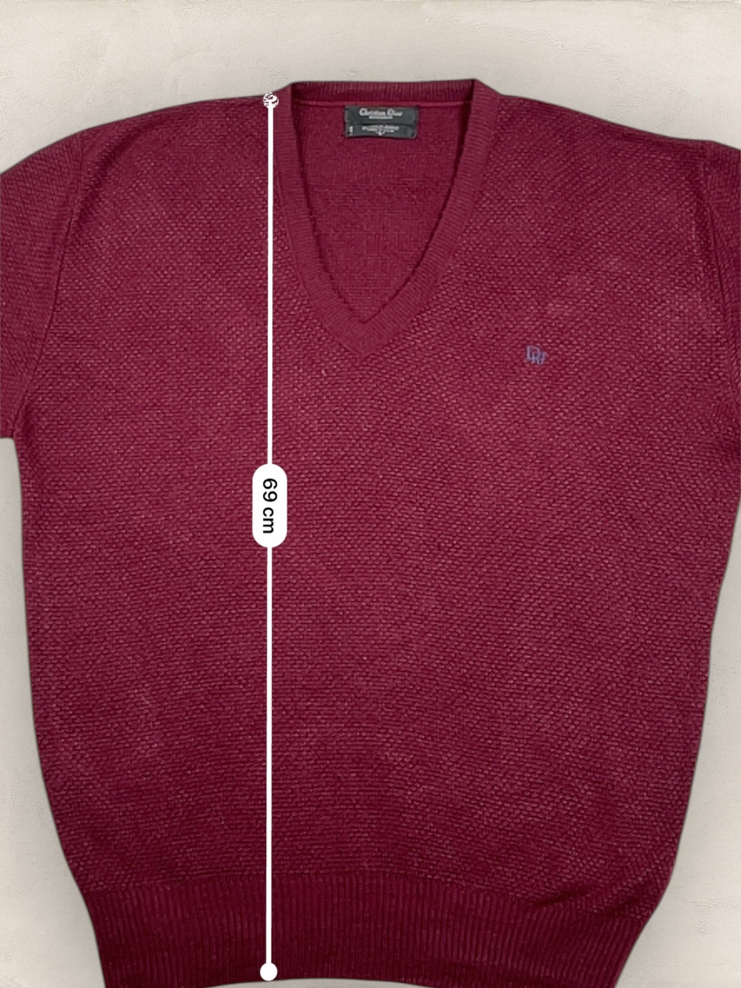 Pull Christian Dior Ref: 2535 - BORDEAUX - L - amifrip - Friperie en ligne et vêtements vintage