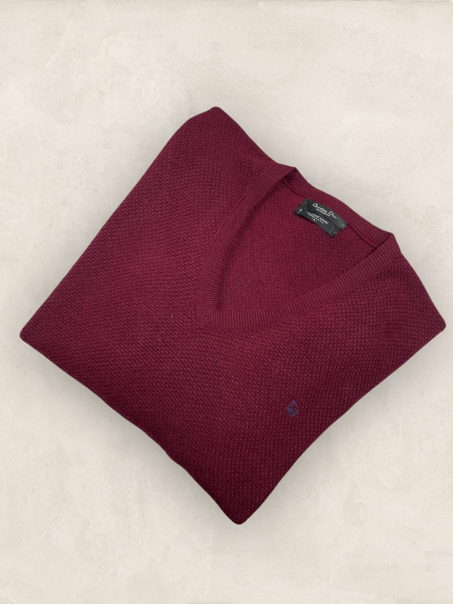 Pull Christian Dior Ref: 2535 - BORDEAUX - L - amifrip - Friperie en ligne et vêtements vintage