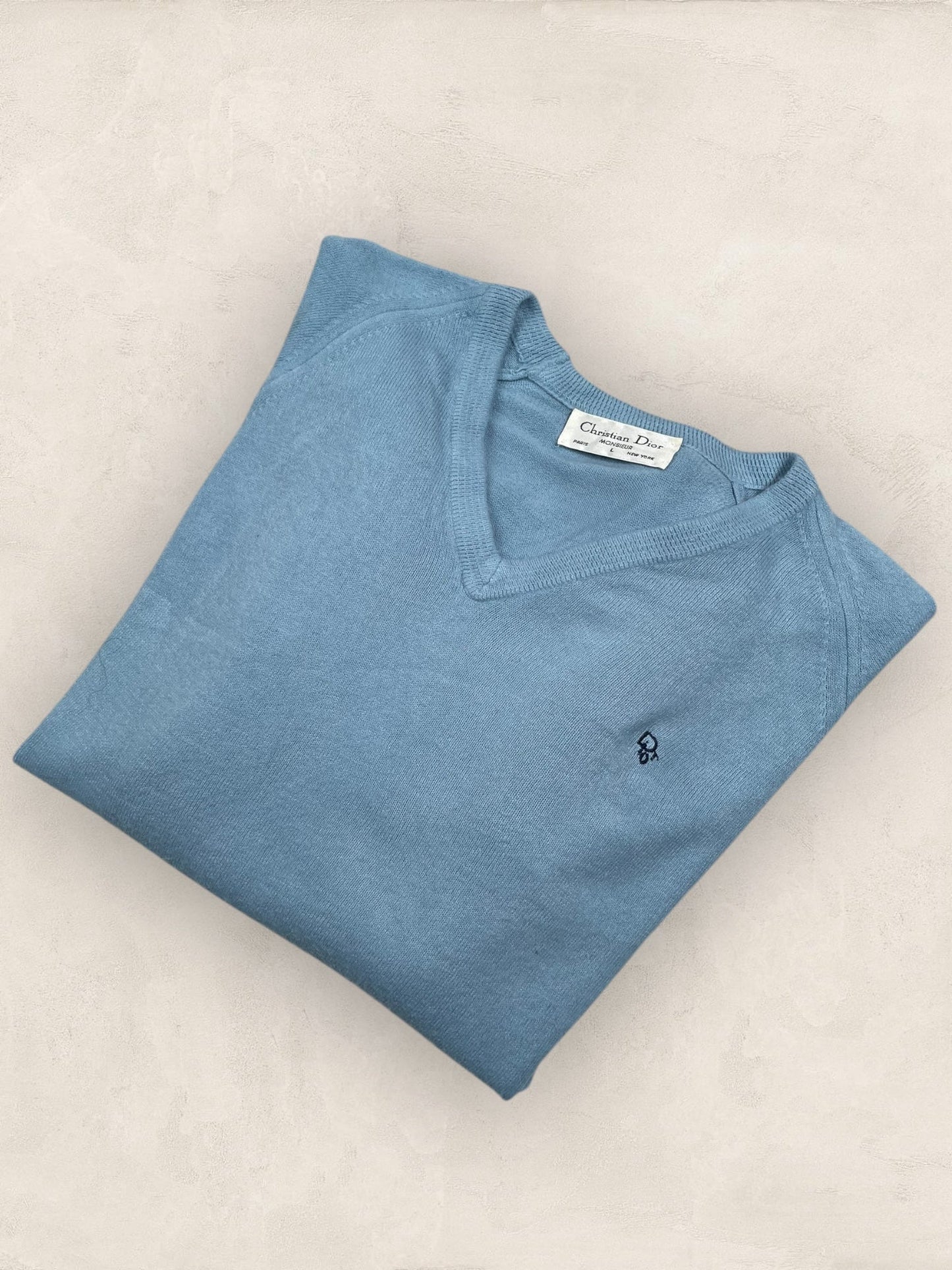 Pull Christian Dior Ref: 2540 - BLEU - L - amifrip - Friperie en ligne et vêtements vintage
