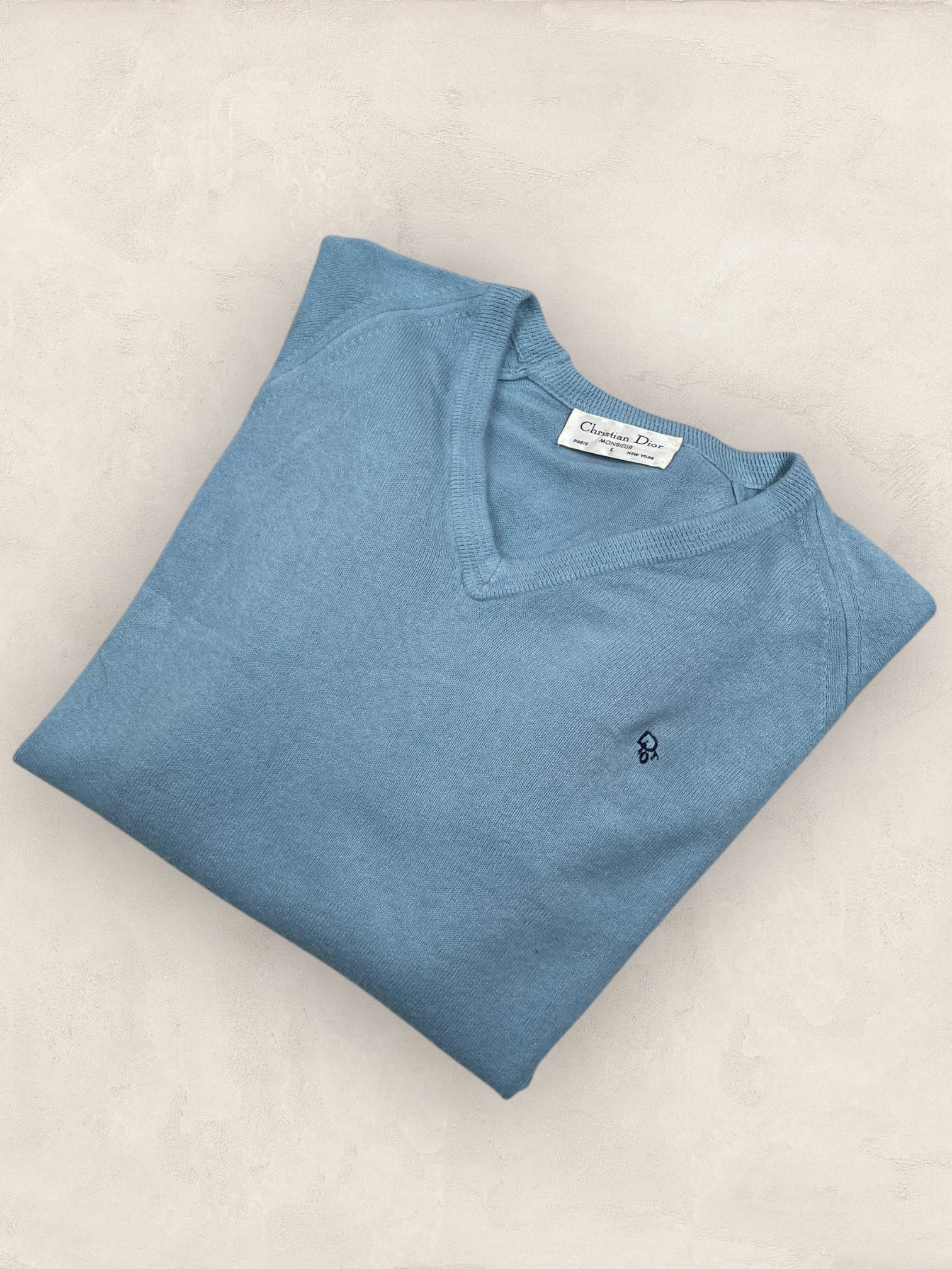 Pull Christian Dior Ref: 2540 - BLEU - L - amifrip - Friperie en ligne et vêtements vintage