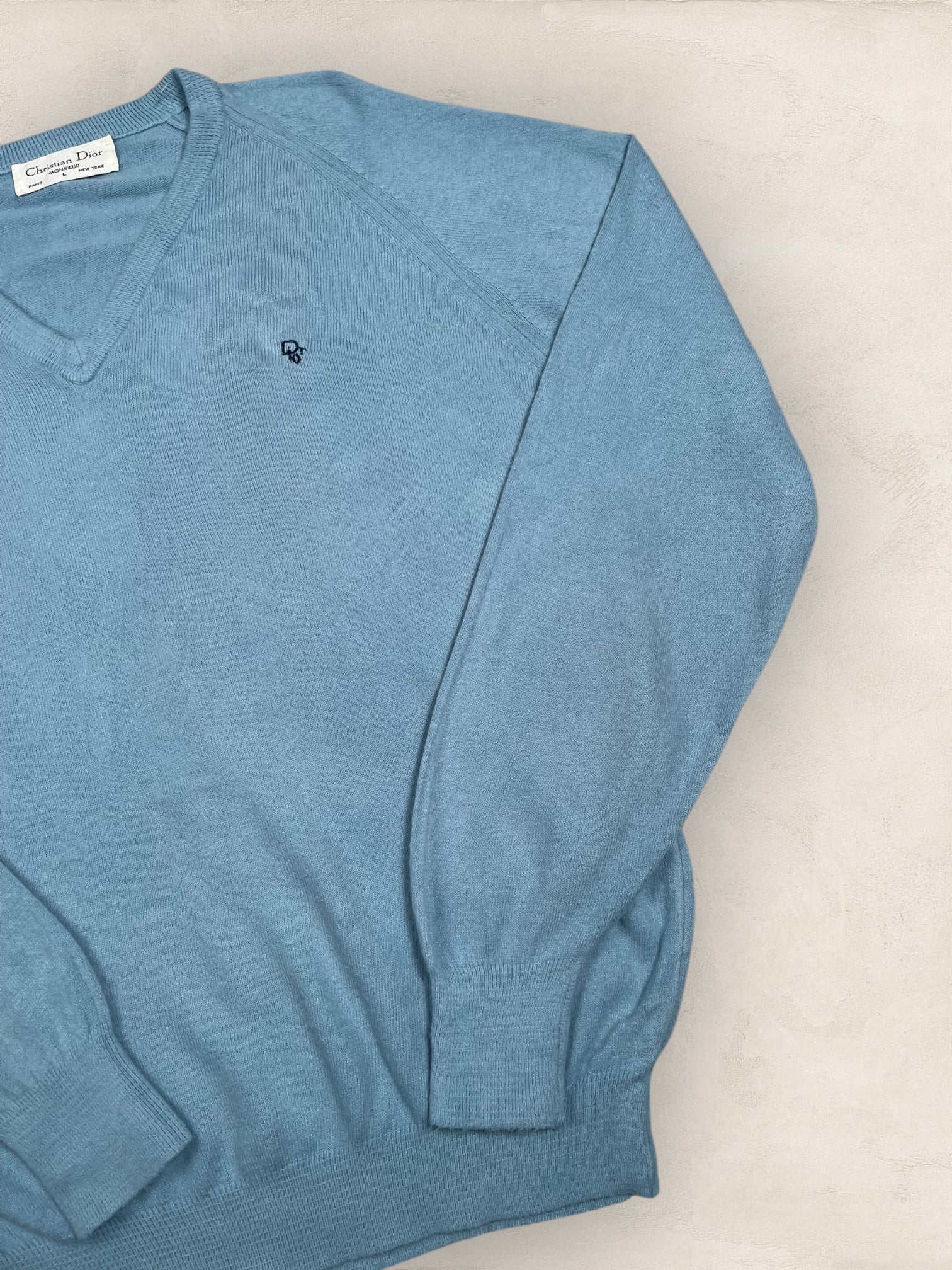 Pull Christian Dior Ref: 2540 - BLEU - L - amifrip - Friperie en ligne et vêtements vintage