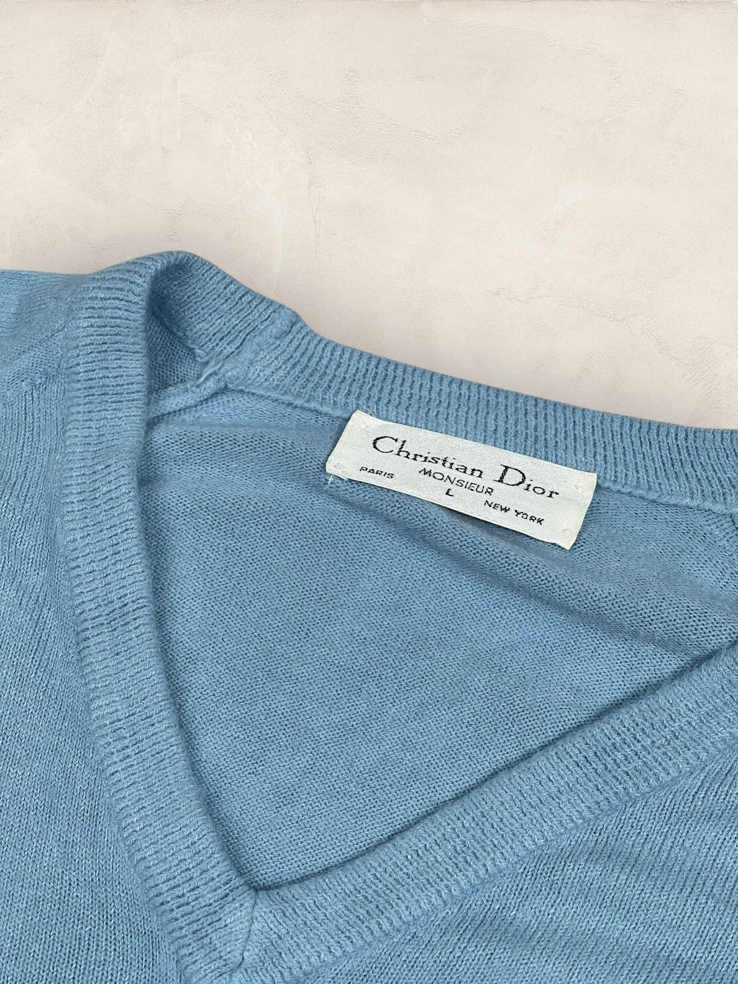 Pull Christian Dior Ref: 2540 - BLEU - L - amifrip - Friperie en ligne et vêtements vintage