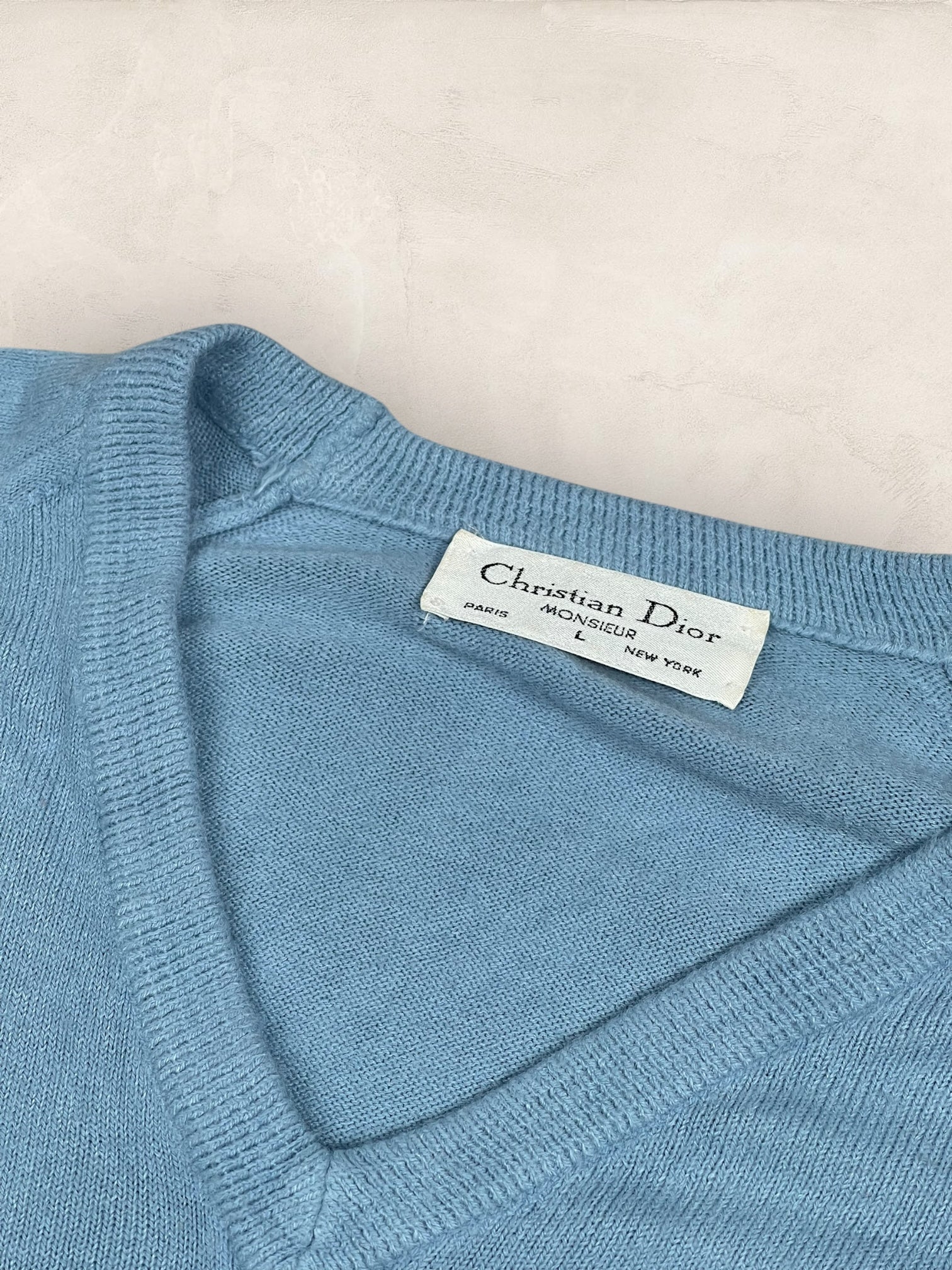 Pull Christian Dior Ref: 2540 - BLEU - L - amifrip - Friperie en ligne et vêtements vintage