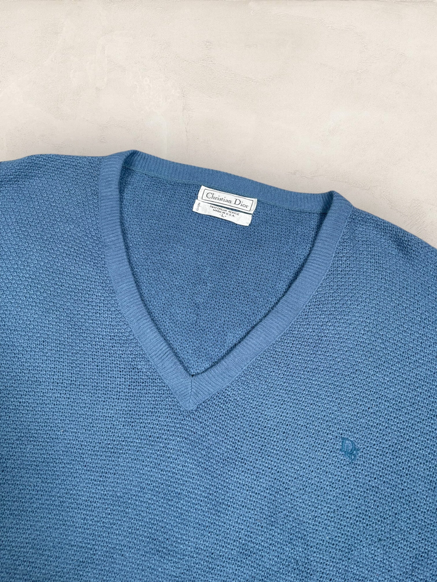 Pull Christian Dior Ref: 2541 - BLEU - L - amifrip - Friperie en ligne et vêtements vintage