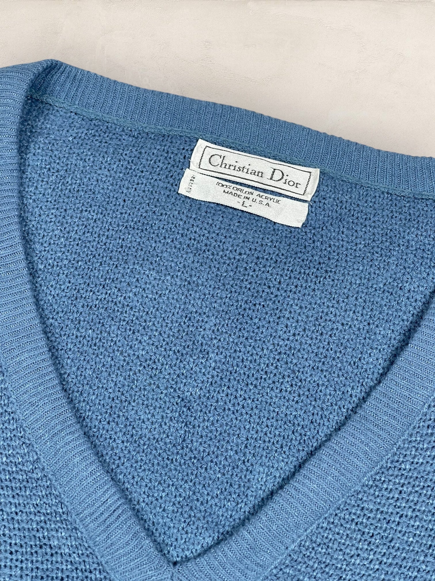 Pull Christian Dior Ref: 2541 - BLEU - L - amifrip - Friperie en ligne et vêtements vintage