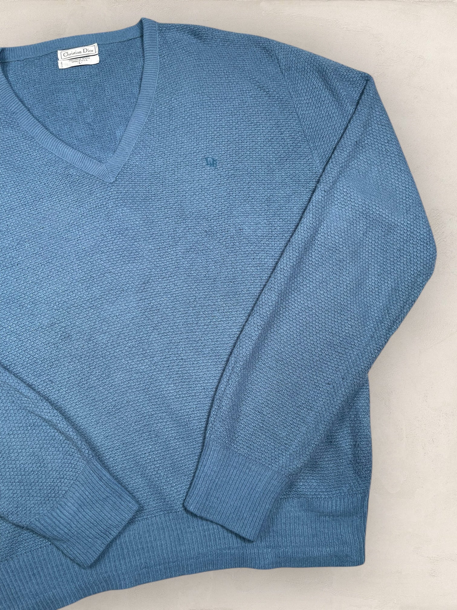 Pull Christian Dior Ref: 2541 - BLEU - L - amifrip - Friperie en ligne et vêtements vintage