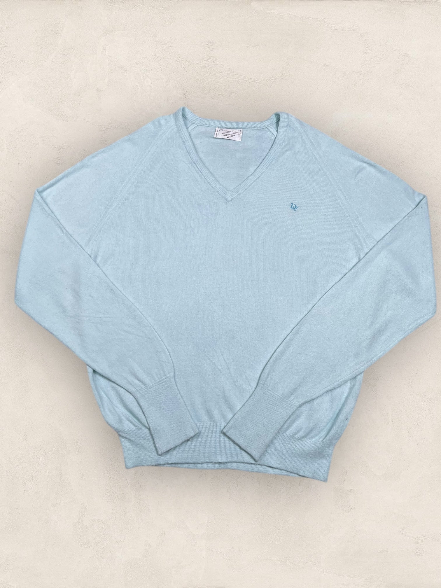 Pull Christian Dior Ref: 2543 - TURQUOISE - XL - amifrip - Friperie en ligne et vêtements vintage