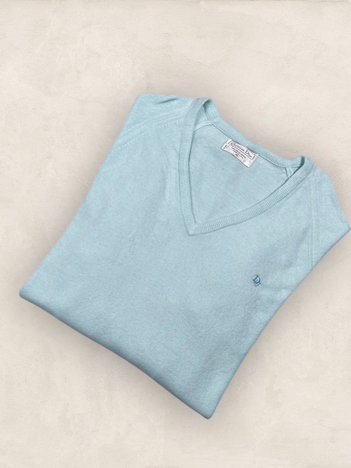 Pull Christian Dior Ref: 2543 - TURQUOISE - XL - amifrip - Friperie en ligne et vêtements vintage