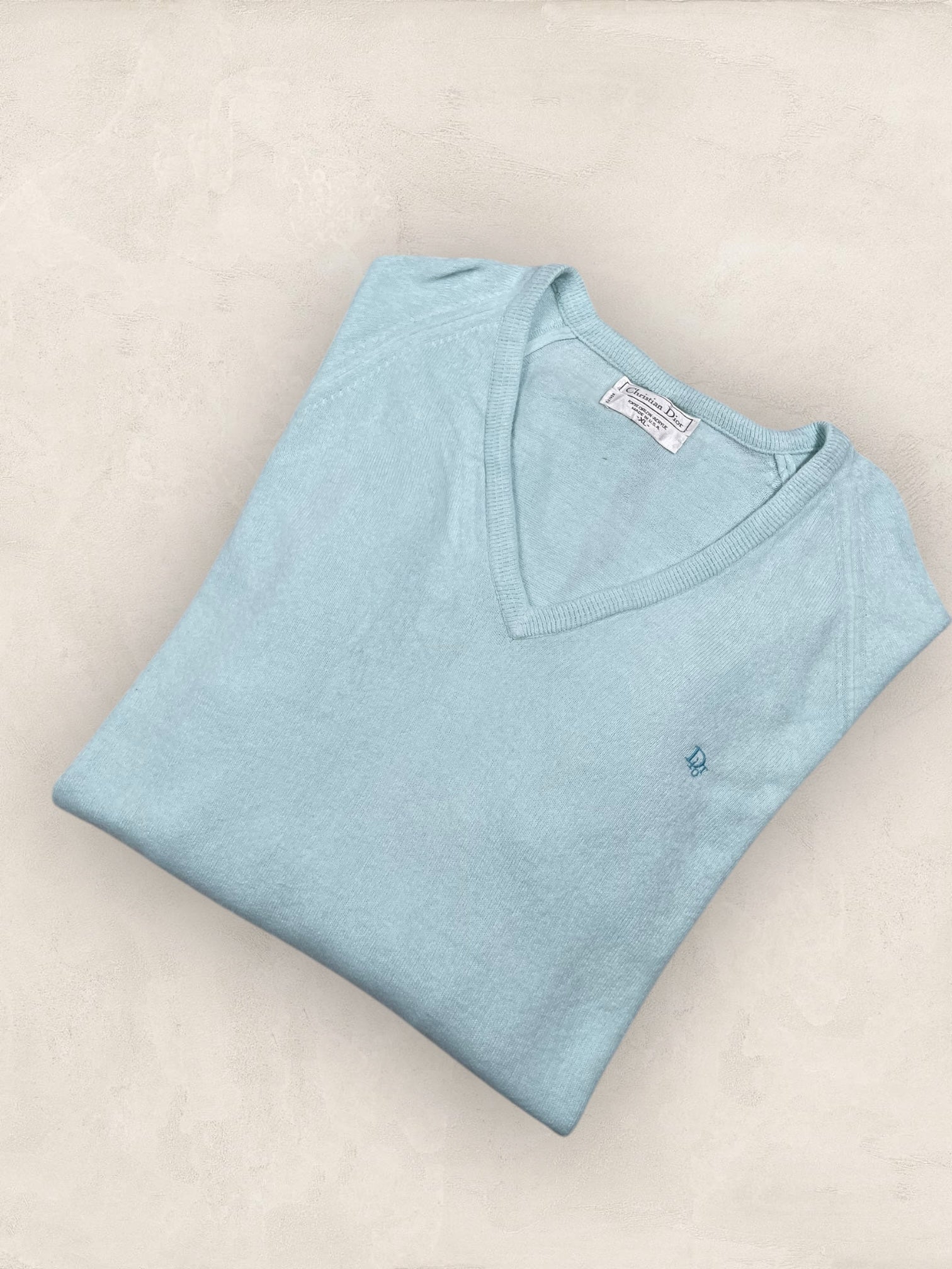 Pull Christian Dior Ref: 2543 - TURQUOISE - XL - amifrip - Friperie en ligne et vêtements vintage