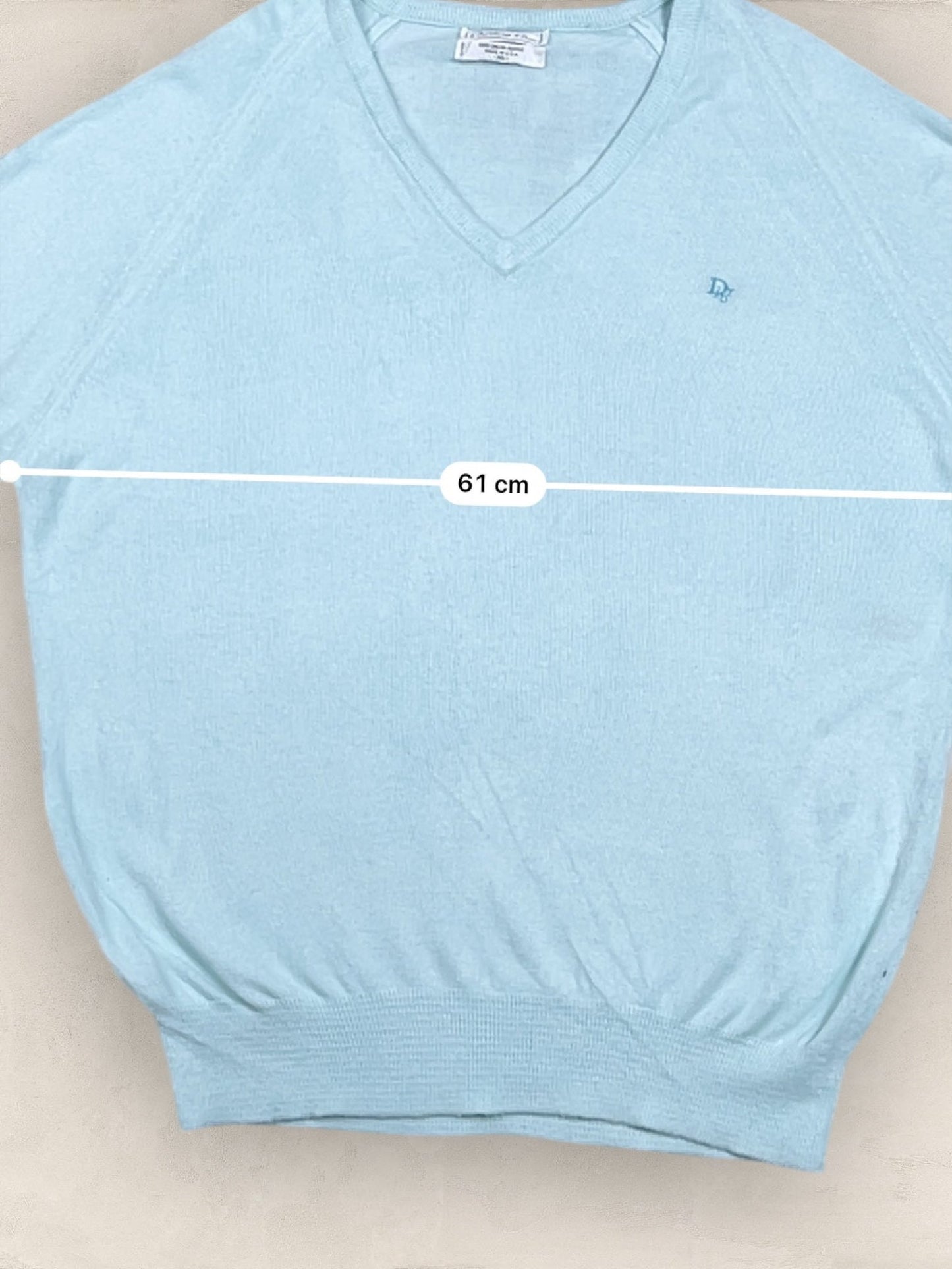 Pull Christian Dior Ref: 2543 - TURQUOISE - XL - amifrip - Friperie en ligne et vêtements vintage