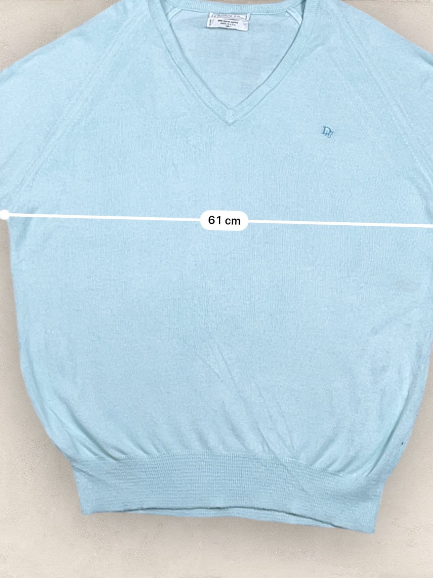 Pull Christian Dior Ref: 2543 - TURQUOISE - XL - amifrip - Friperie en ligne et vêtements vintage